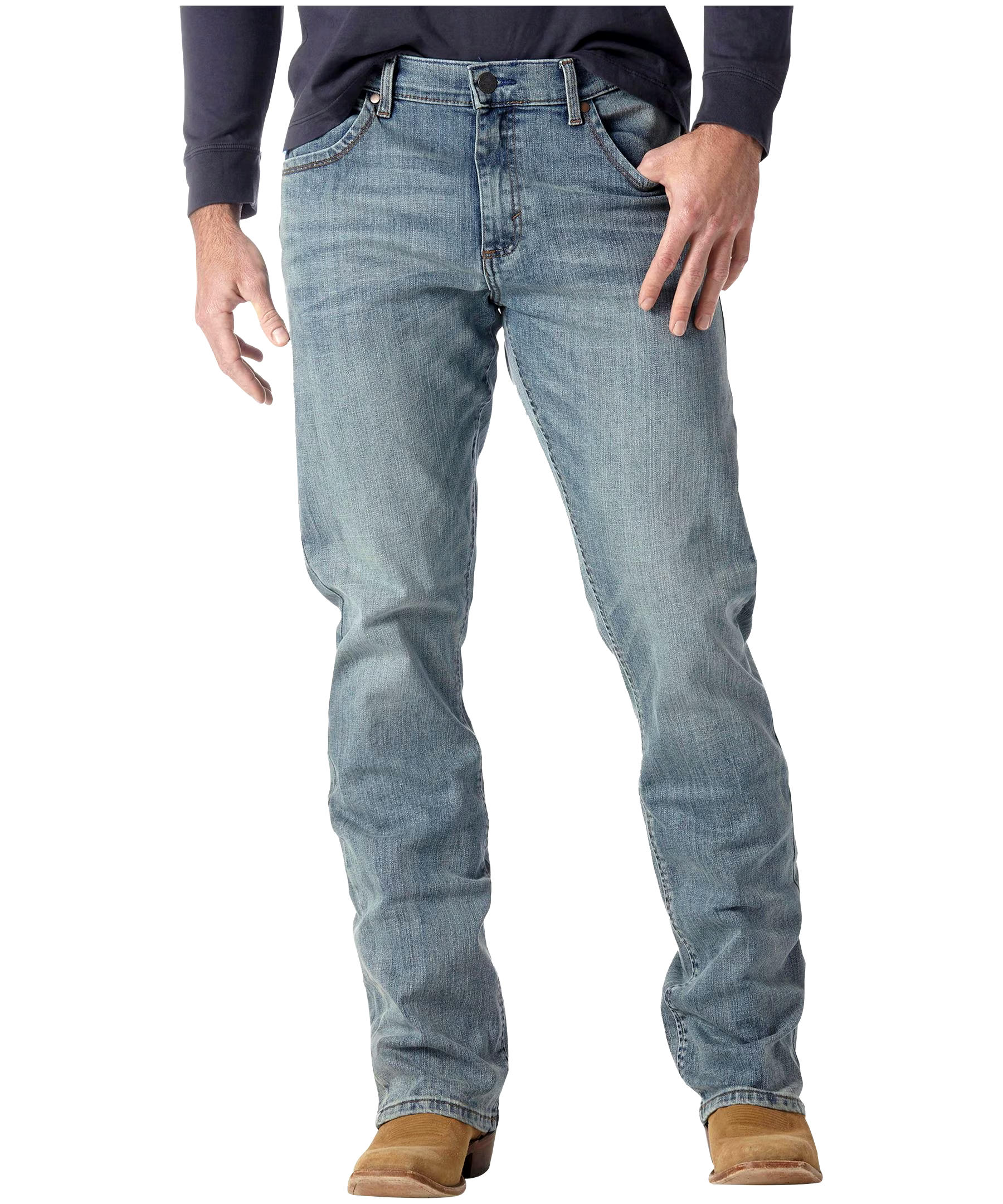 Wrangler Men's Retro Mid Rise Slim Bootcut Stretch Denim Jeans