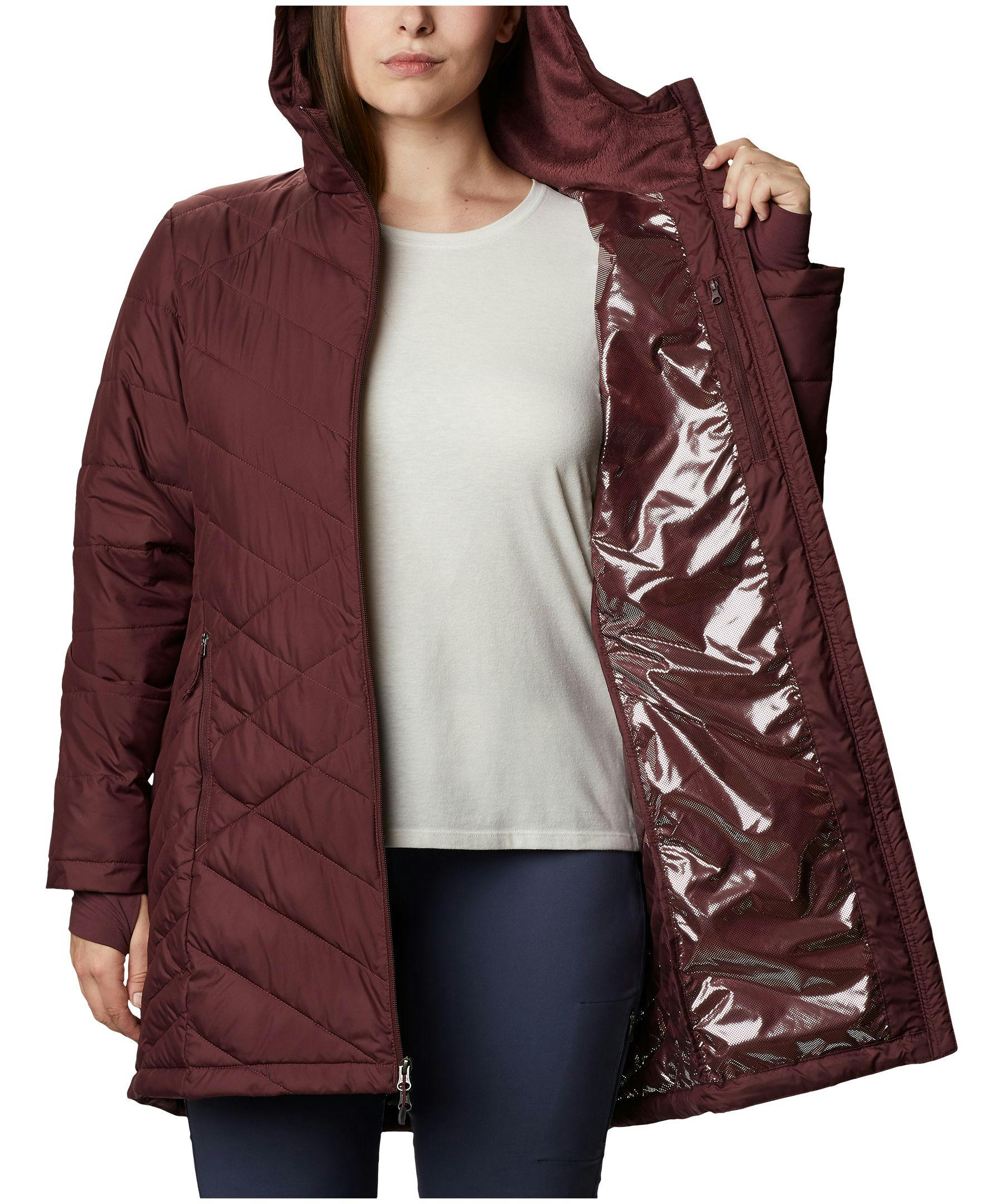 Columbia Women's Heavenly Omni-Heat Water Resistant Insulated Long Hooded Jacket