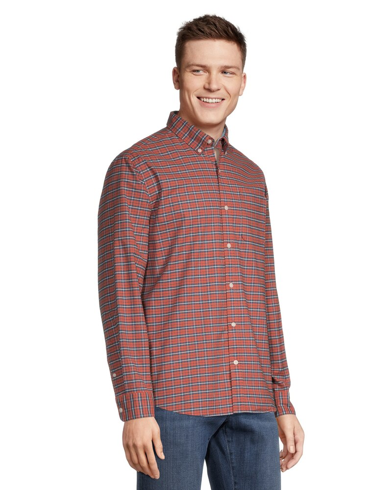 Denver Hayes Men's Classic Fit Long Sleeve Oxford Casual Shirt