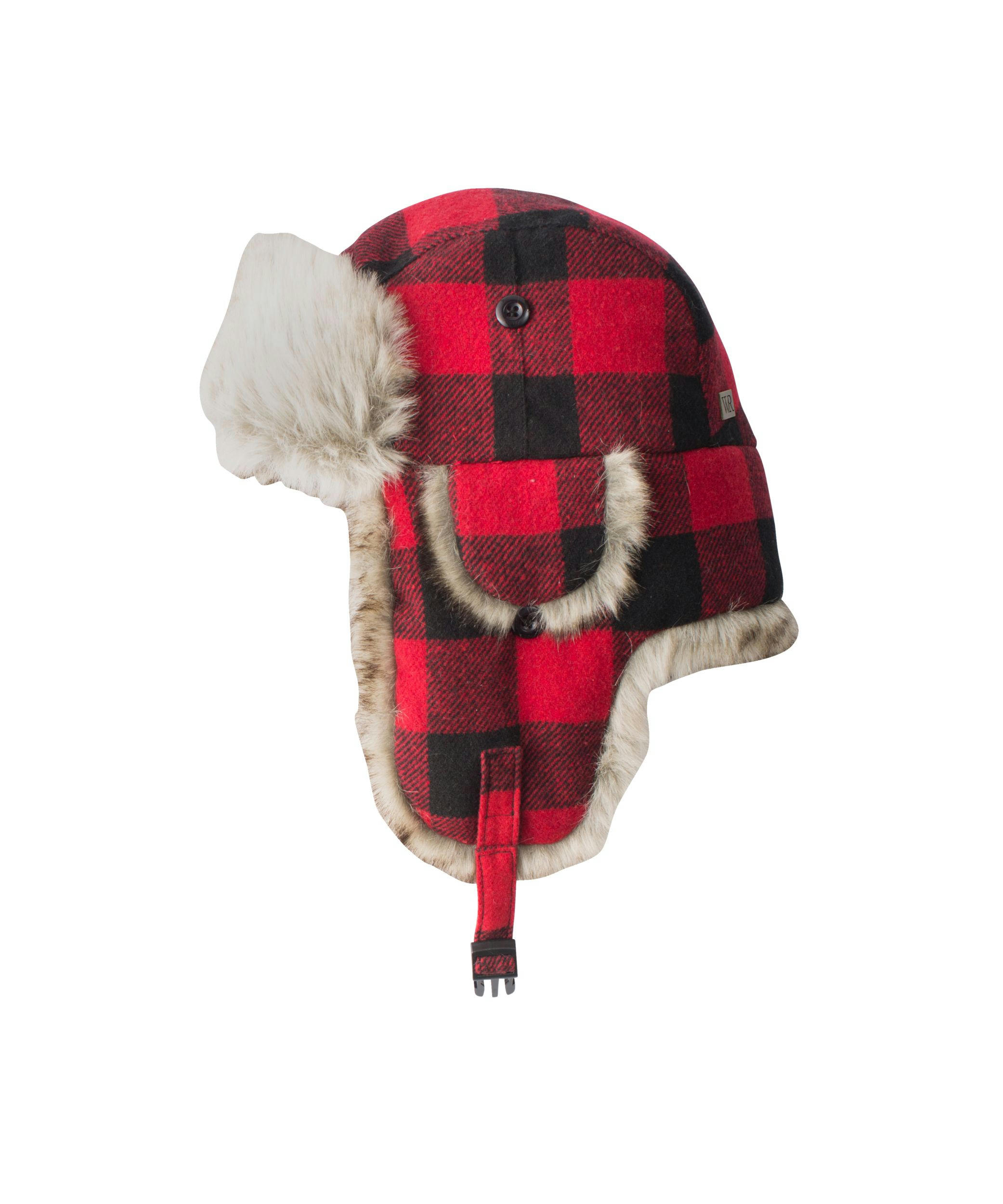 WindRiver Wool Plaid Aviator Hat