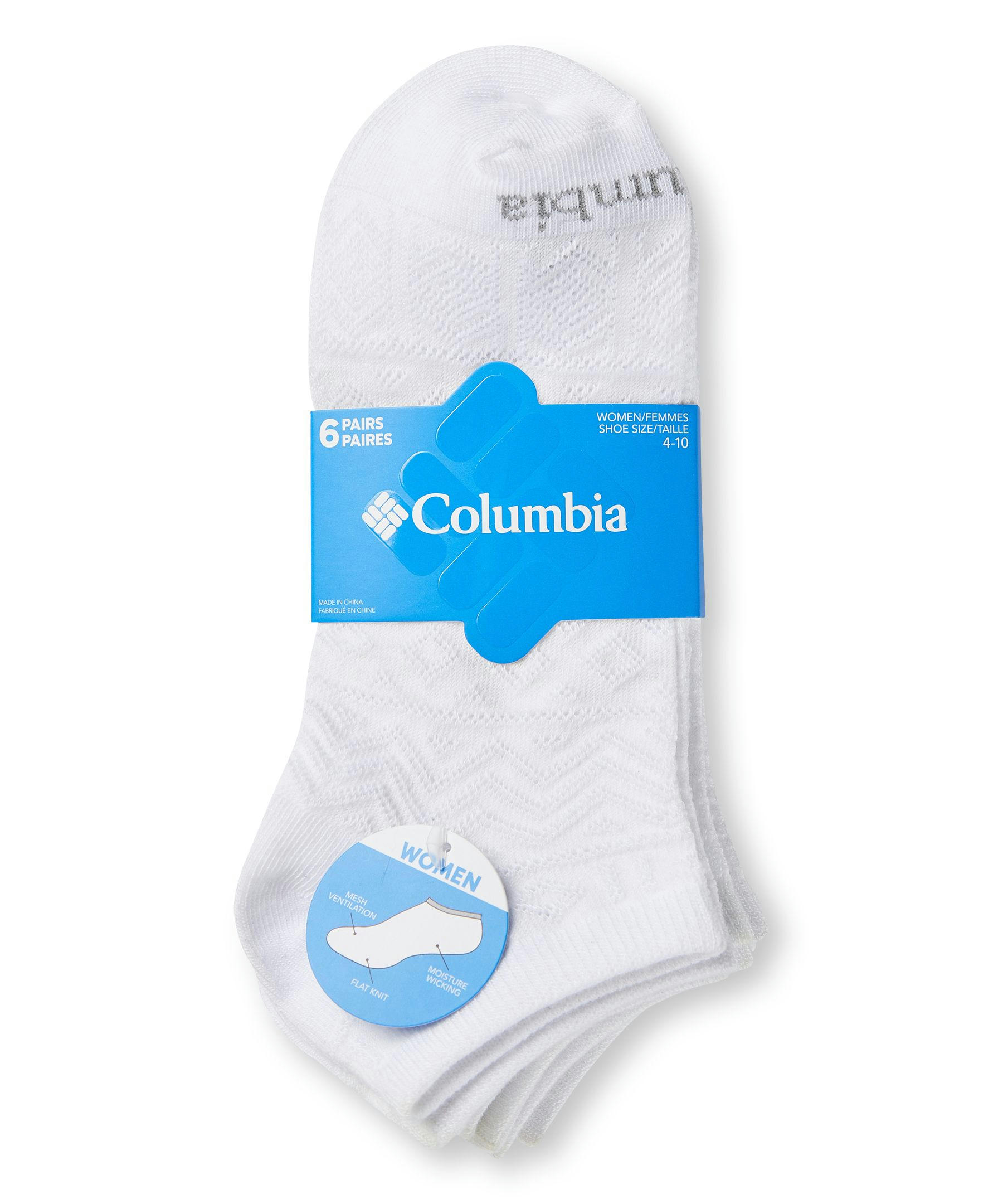 Columbia Women's 6 Pack Pattern Mesh No Show Socks