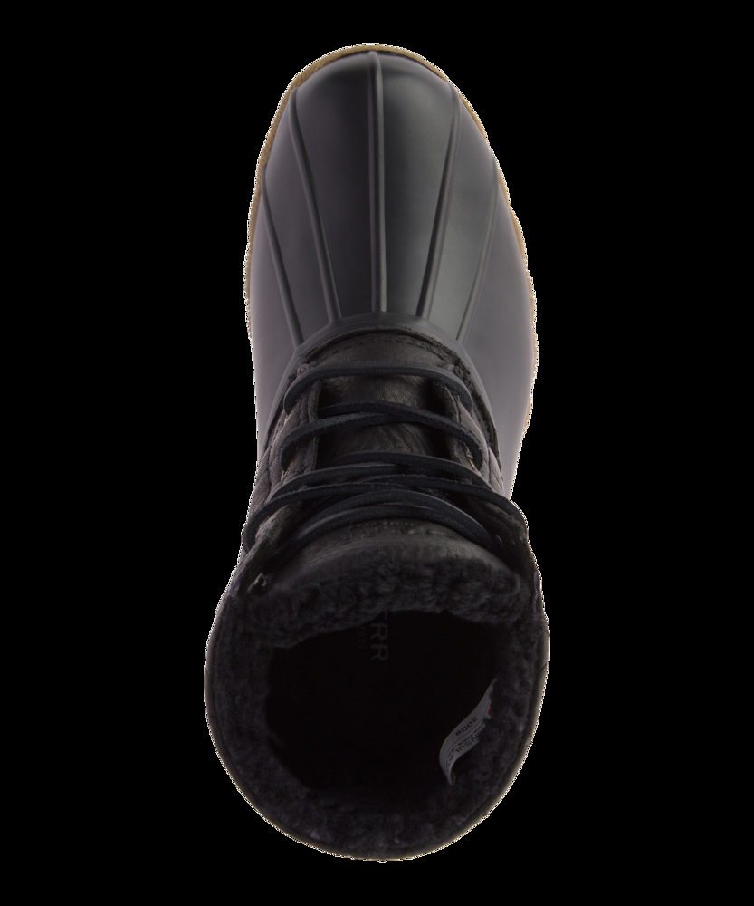 Sperry Women's Saltwater Winter Lux Lined Rubber Boots Black