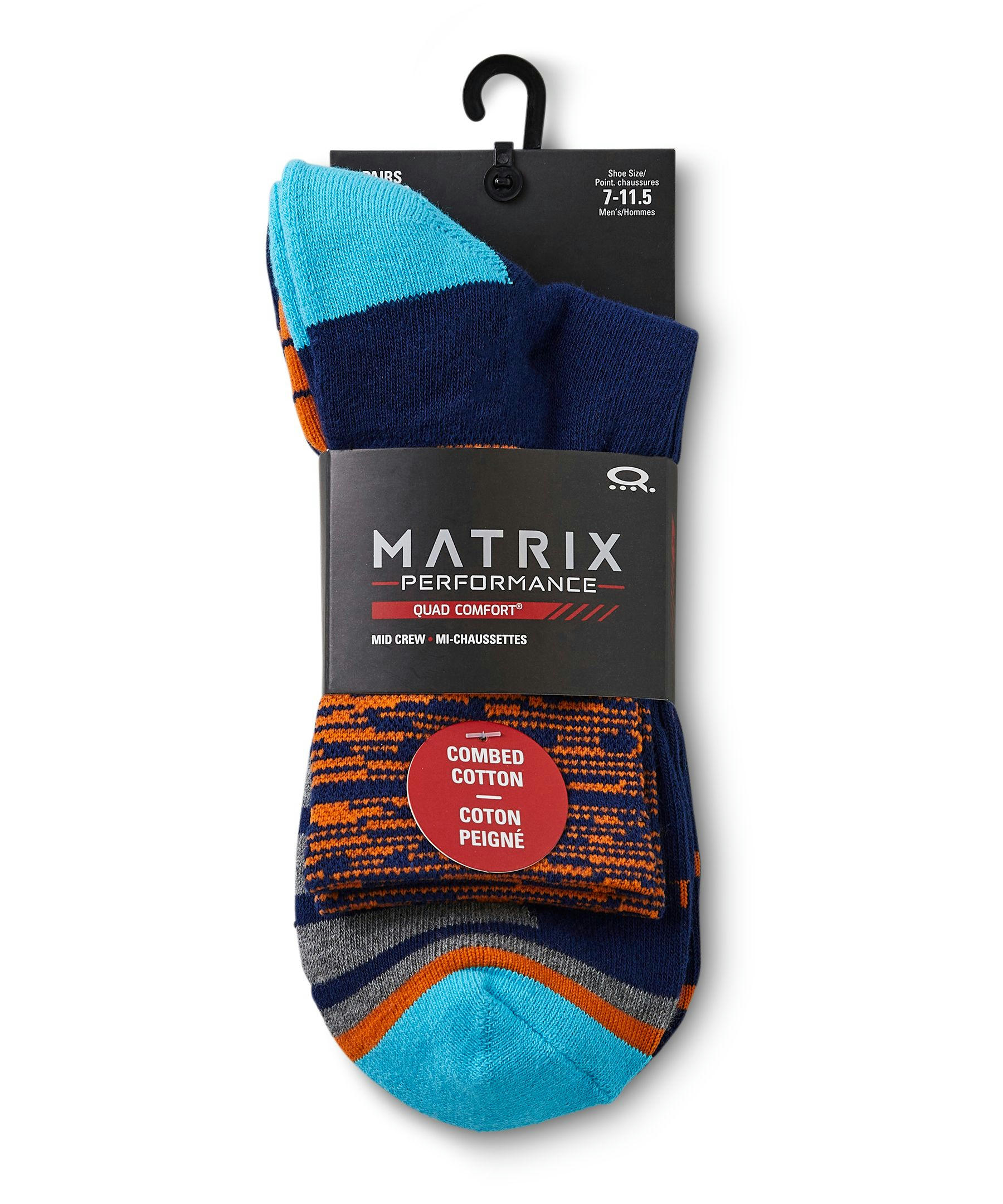 Men's 2 Pack FRESHTECH Mid Cut Crew Socks