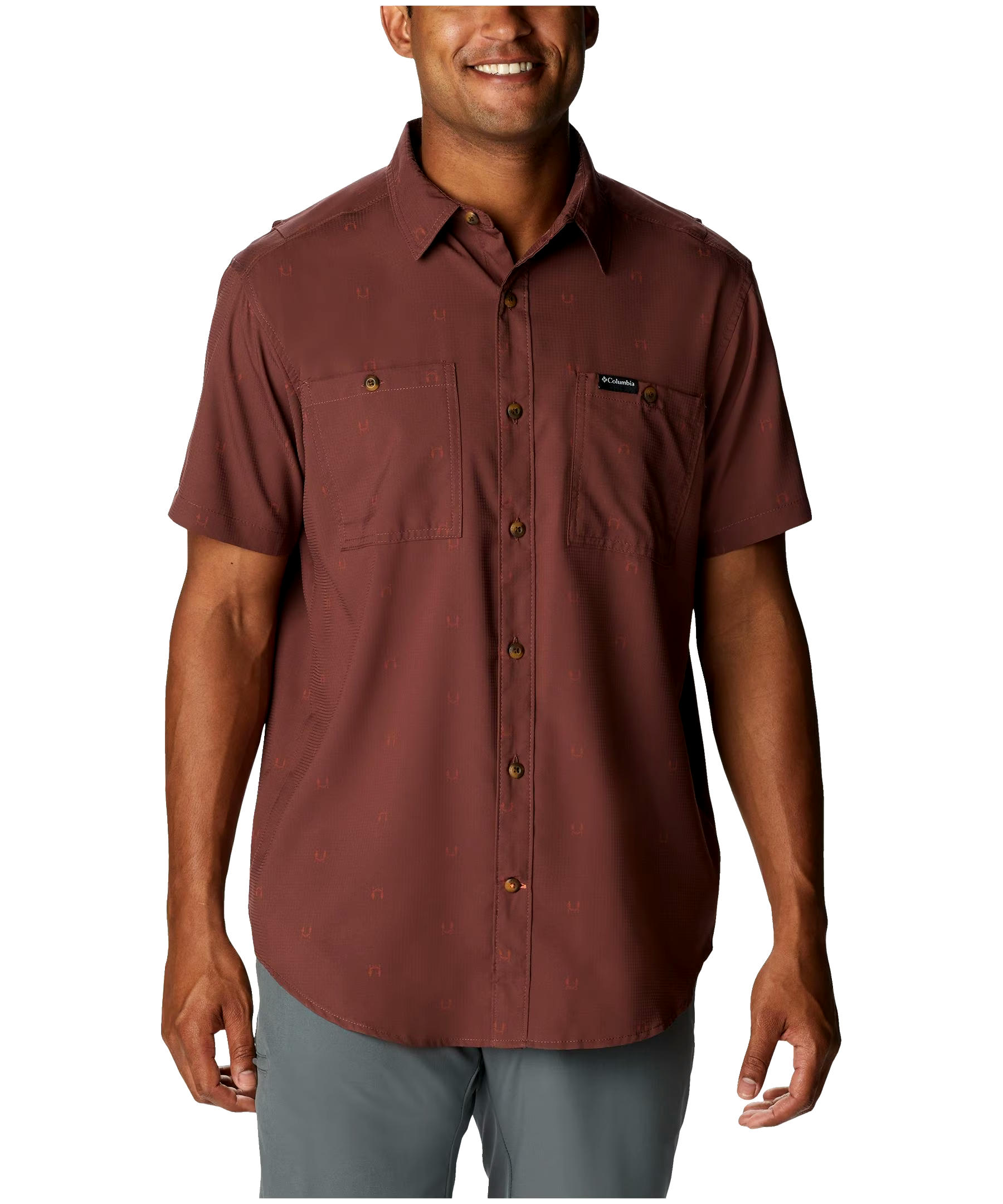 Columbia Men's Utilizer Long Sleeve Omni Shade Woven Printed Shirt