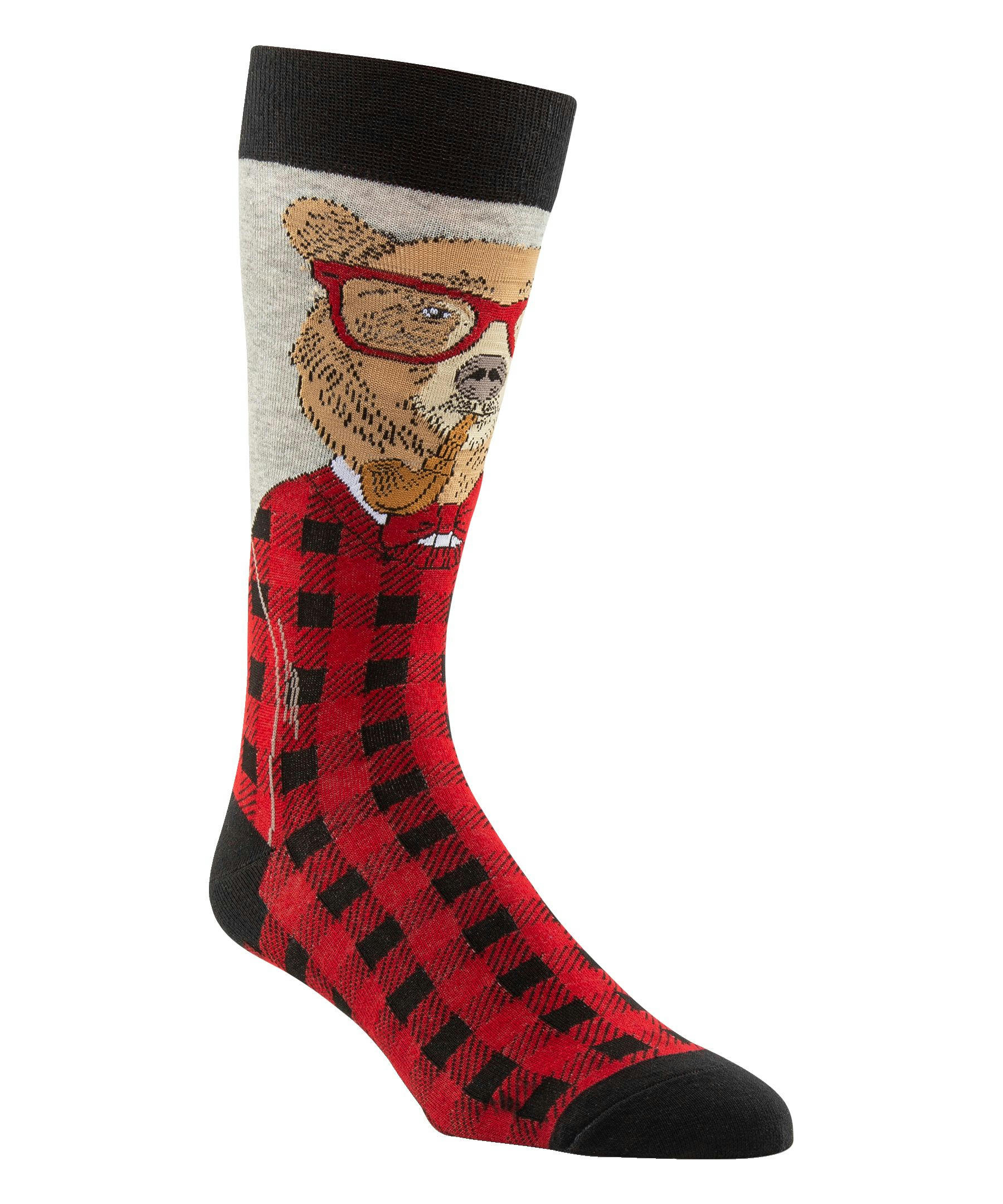 Denver Hayes Men's Novelty Canadiana Pattern Crew Socks