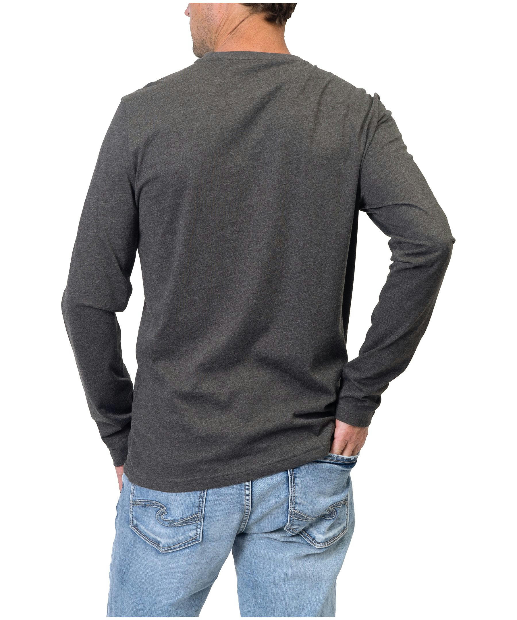 Silver Men's Long Sleeve Logo T Shirt