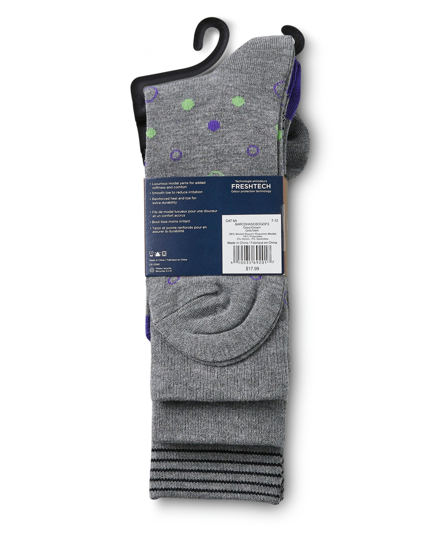 Denver Hayes Men's 3 Pack Bogo Casual Crew Socks