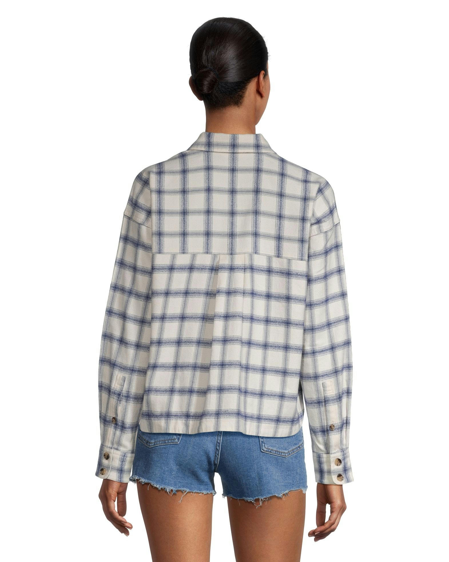 FarWest Women's Cropped Flannel Shirt