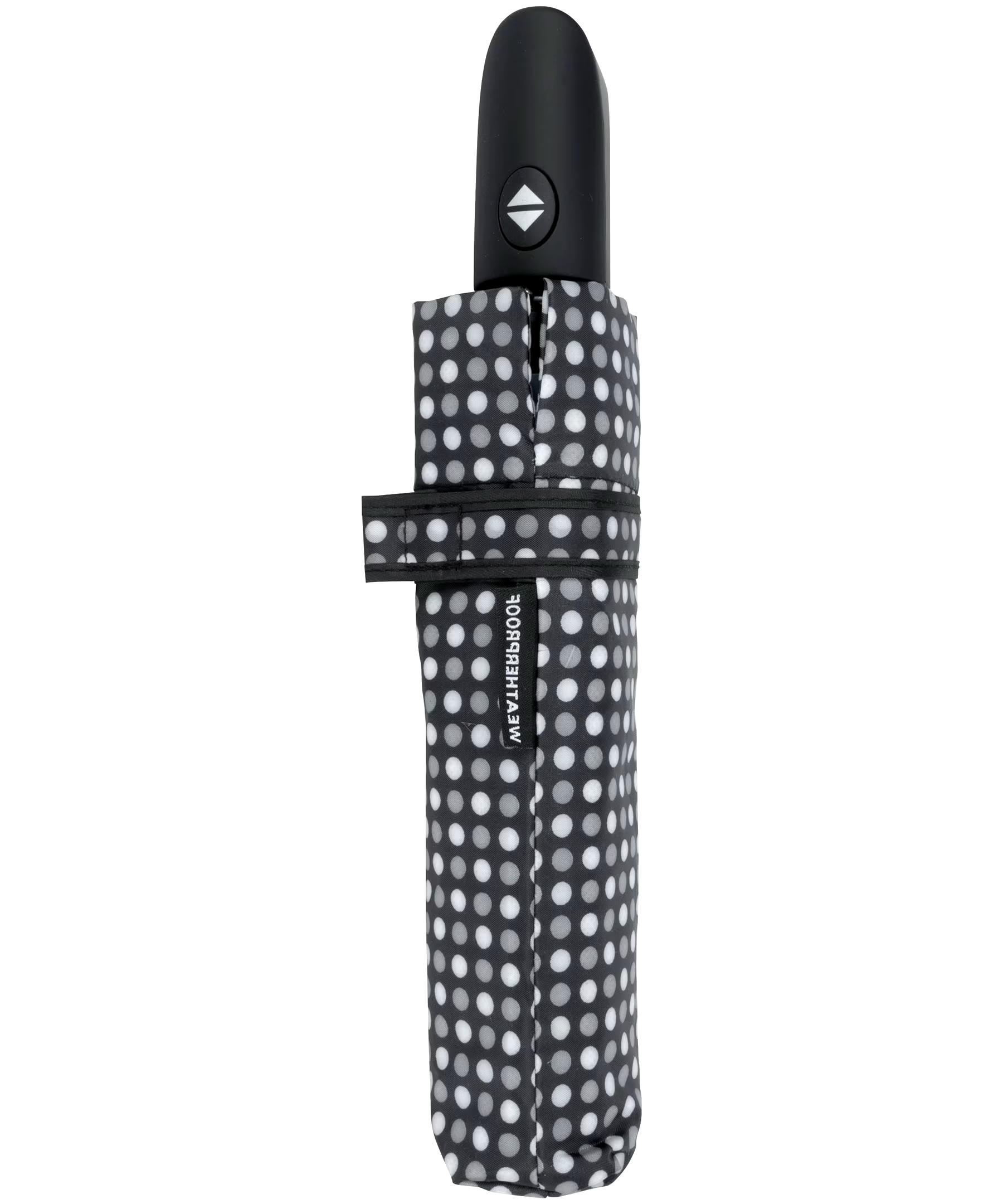 WEATHERPROOF Auto Open Close Blue Dot Umbrella - 42 Inch