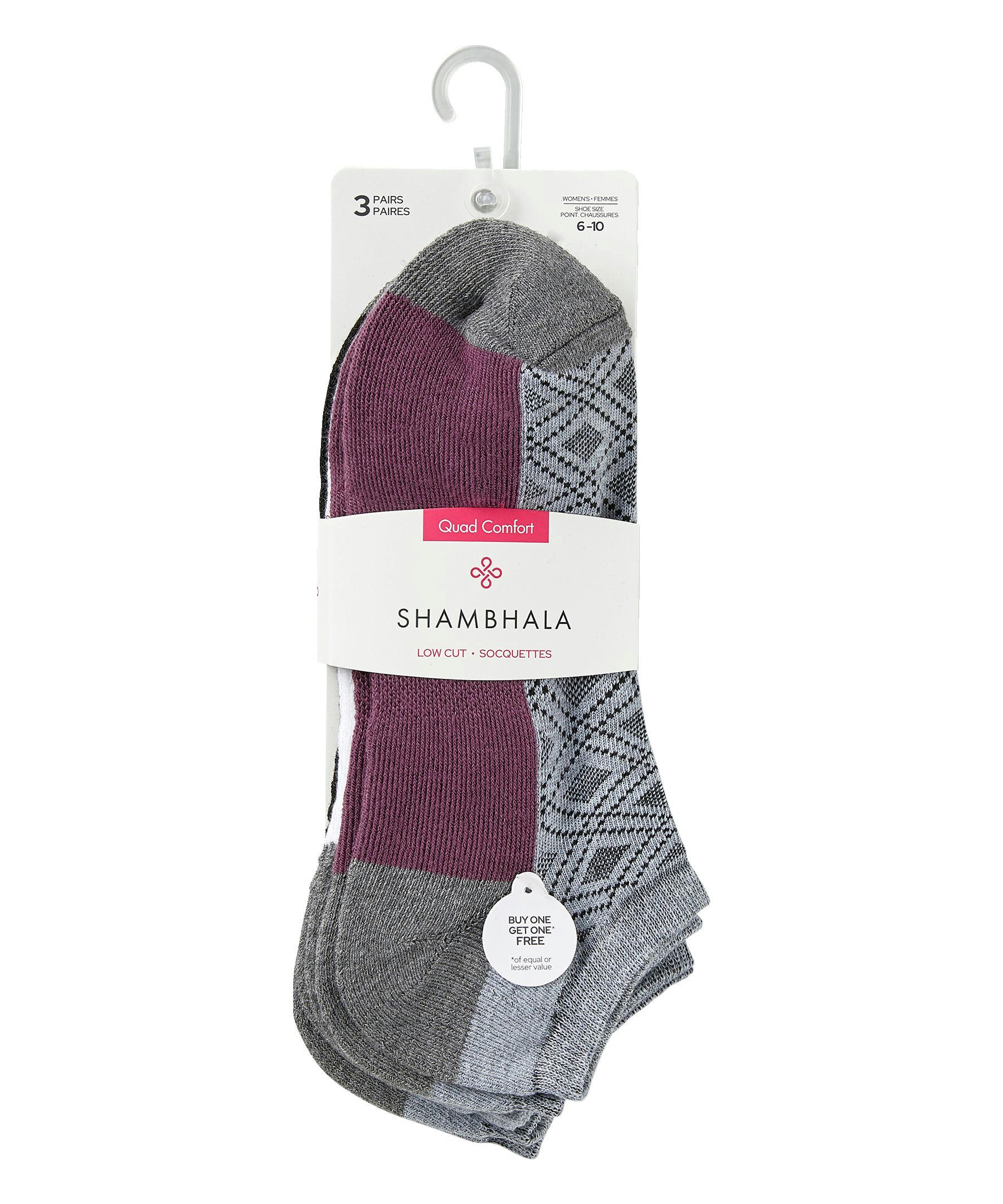 Shambhala Women's 3-Pack Low Cut Sport Socks