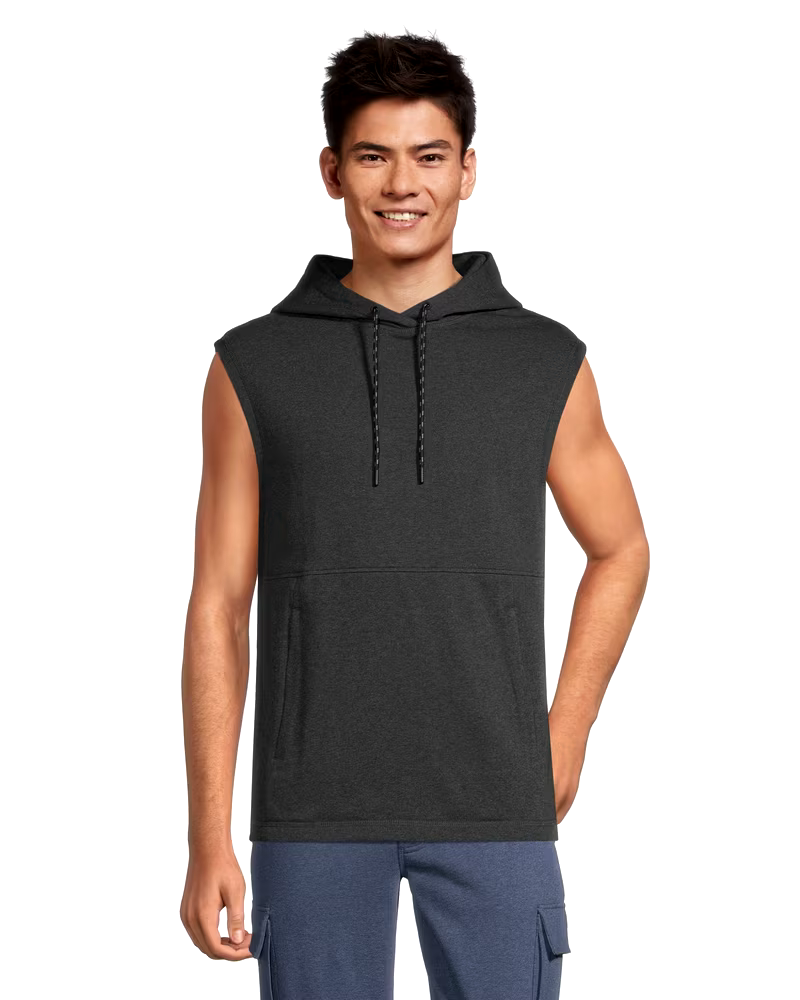 Matrix Men's Sleeveless Stretch Terry Kangaroo Pocket Hoodie