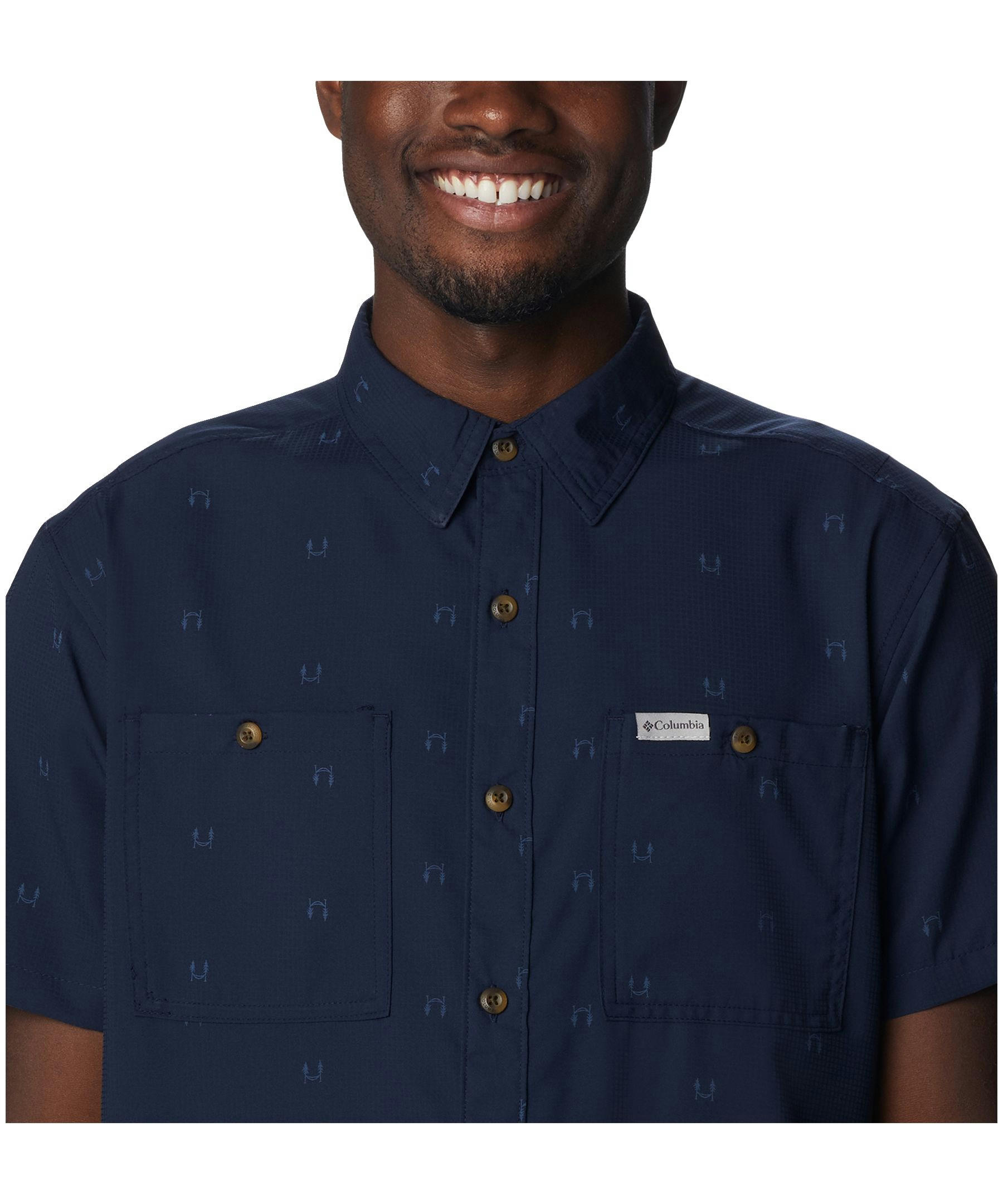 Columbia Men's Utilizer Long Sleeve Omni Shade Woven Printed Shirt