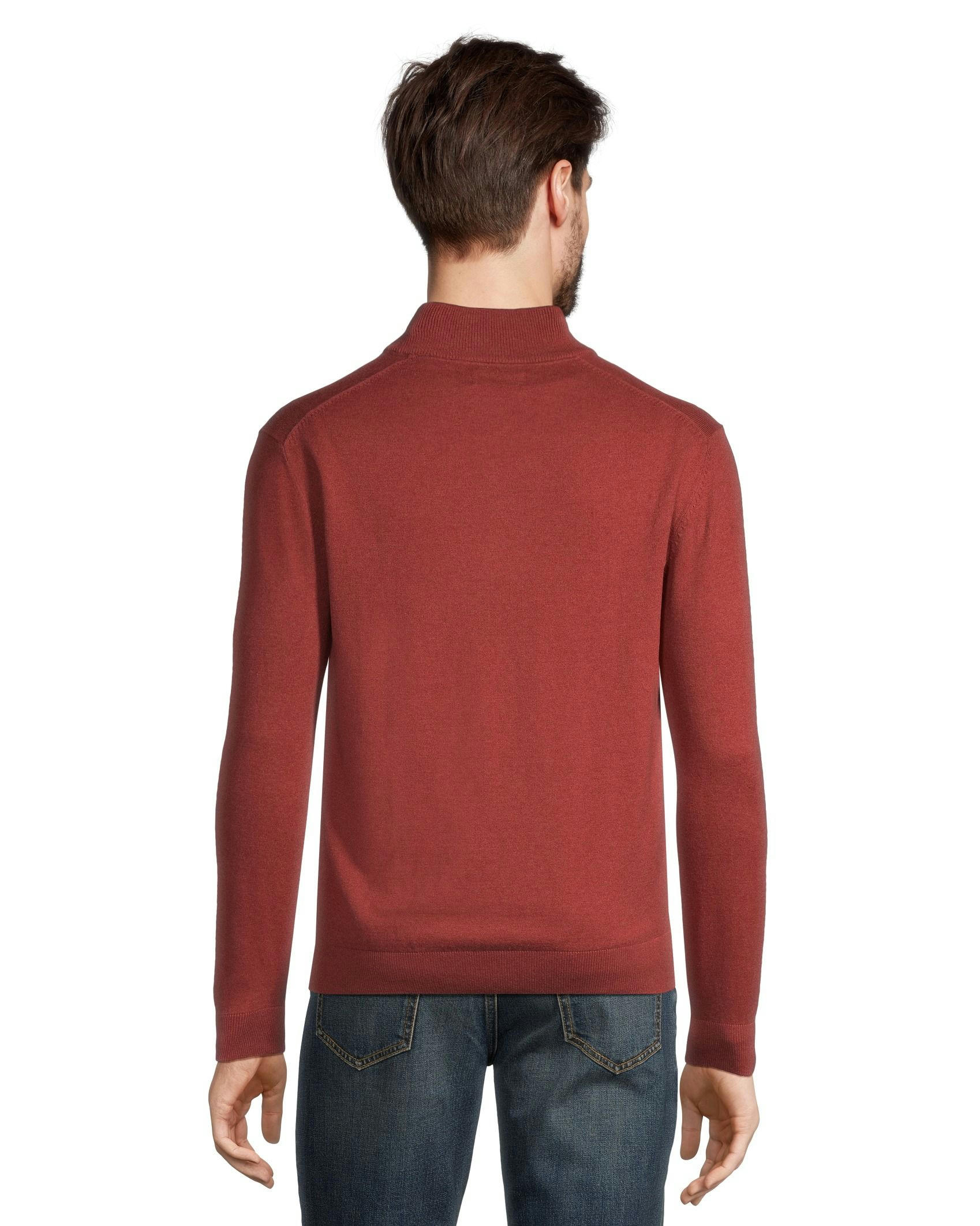 Denver Hayes Men's Soft Cotton 1/4 Zip Sweater