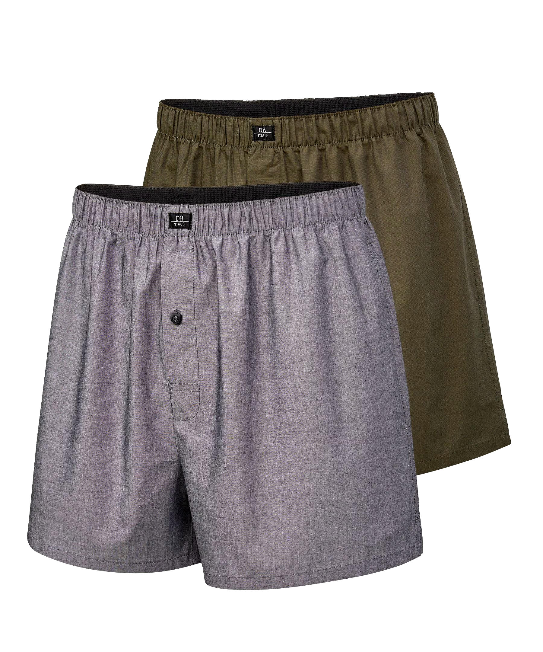 Denver Hayes Men's 2 Pack Woven Boxer