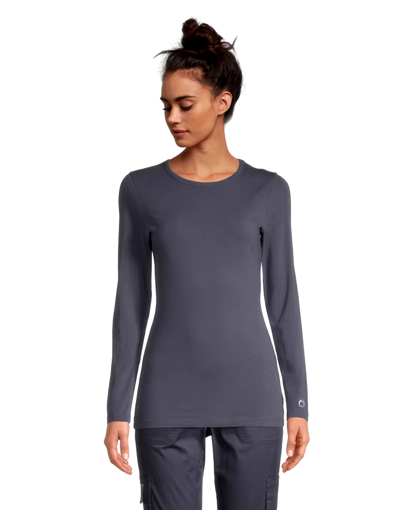 HEALTH PRO Women's Crewneck Long Sleeve Underscrub Shirt