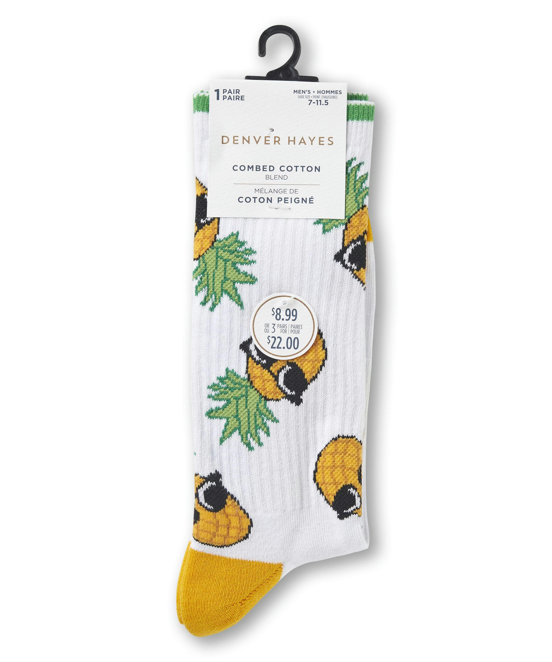 Denver Hayes Men's FRESHTECH® Novelty Tropical Crew Socks
