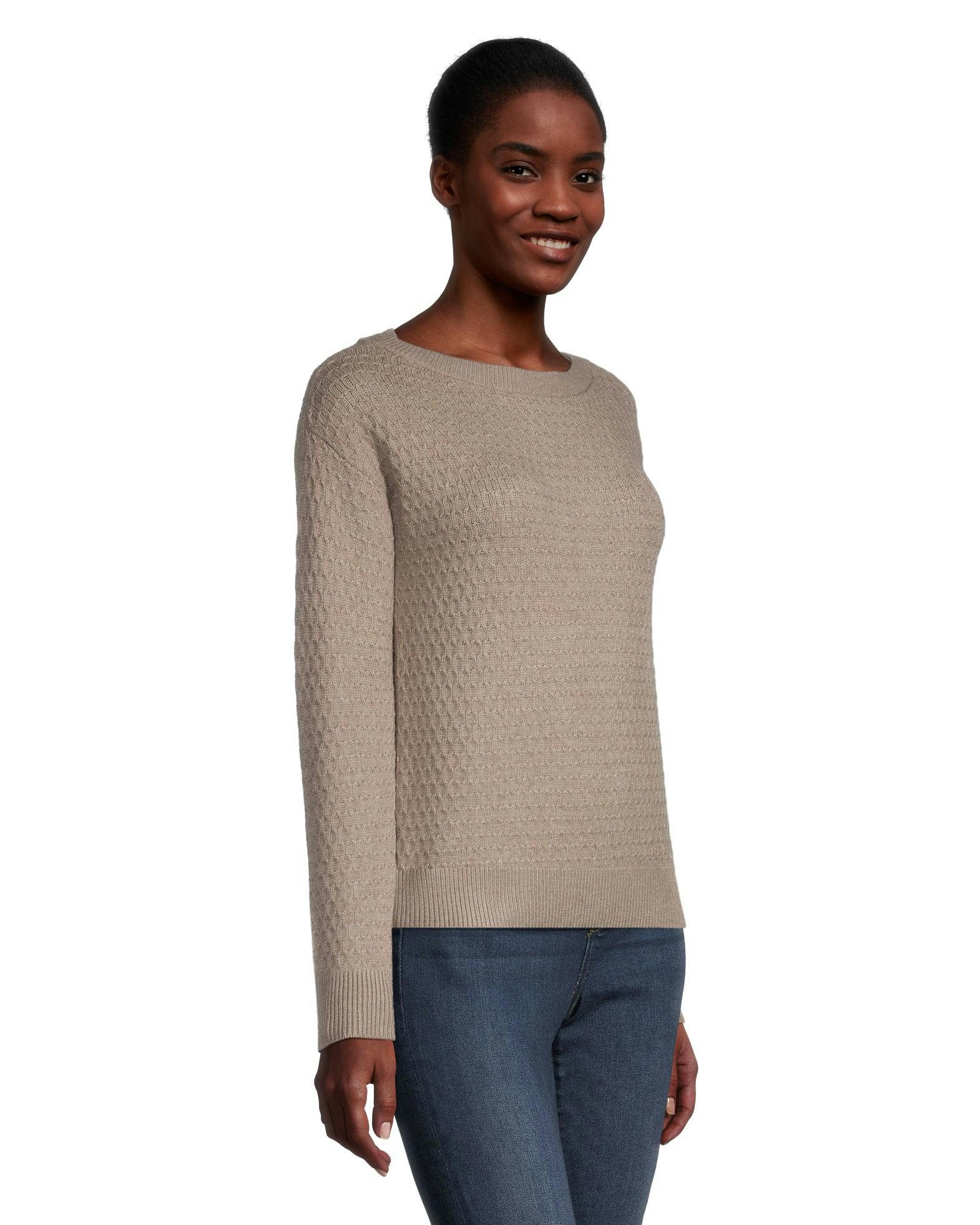 Denver Hayes Women's Cozy Semi-Fitted Boatneck Knit Pullover Sweater