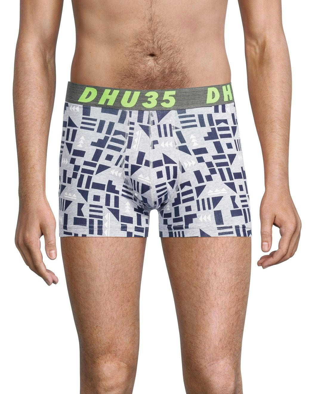 Denver Hayes Men's 2 Pack Fashion Side X Side Cotton Stretch Trunk Briefs with Elastic Waistband