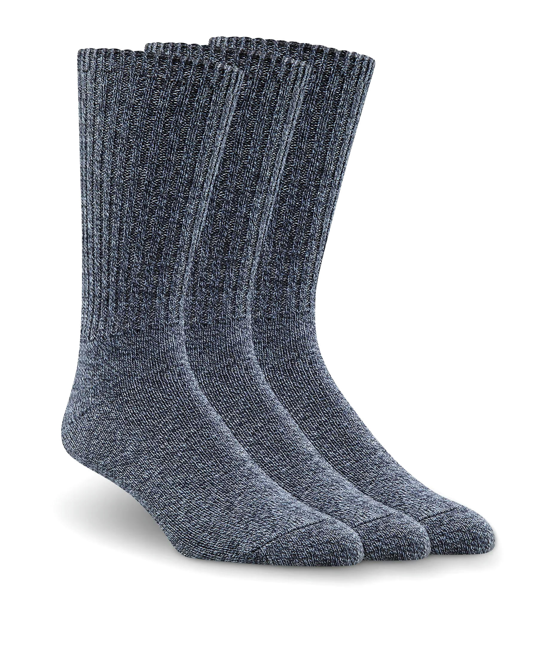 Denver Hayes Men's Casual Rib Socks, 3 Pack