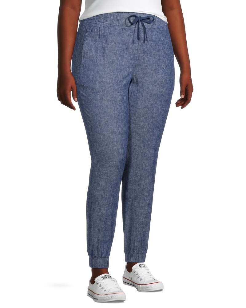 Denver Hayes Women's Linen High Rise Jogger Pants