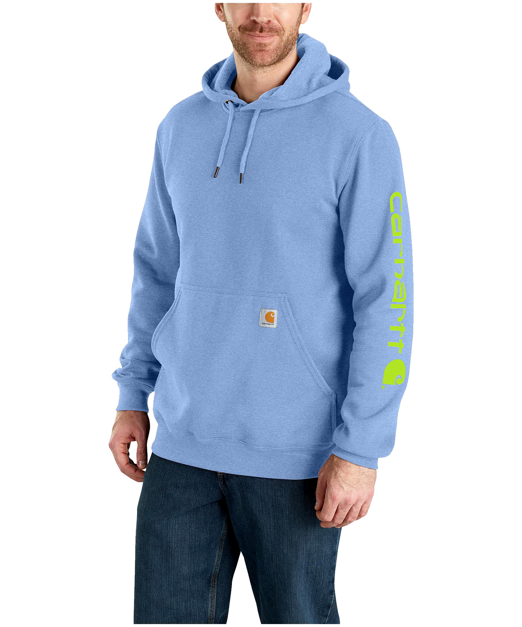 Carhartt Men's Midweight Hooded Logo Sleeve Sweatshirt