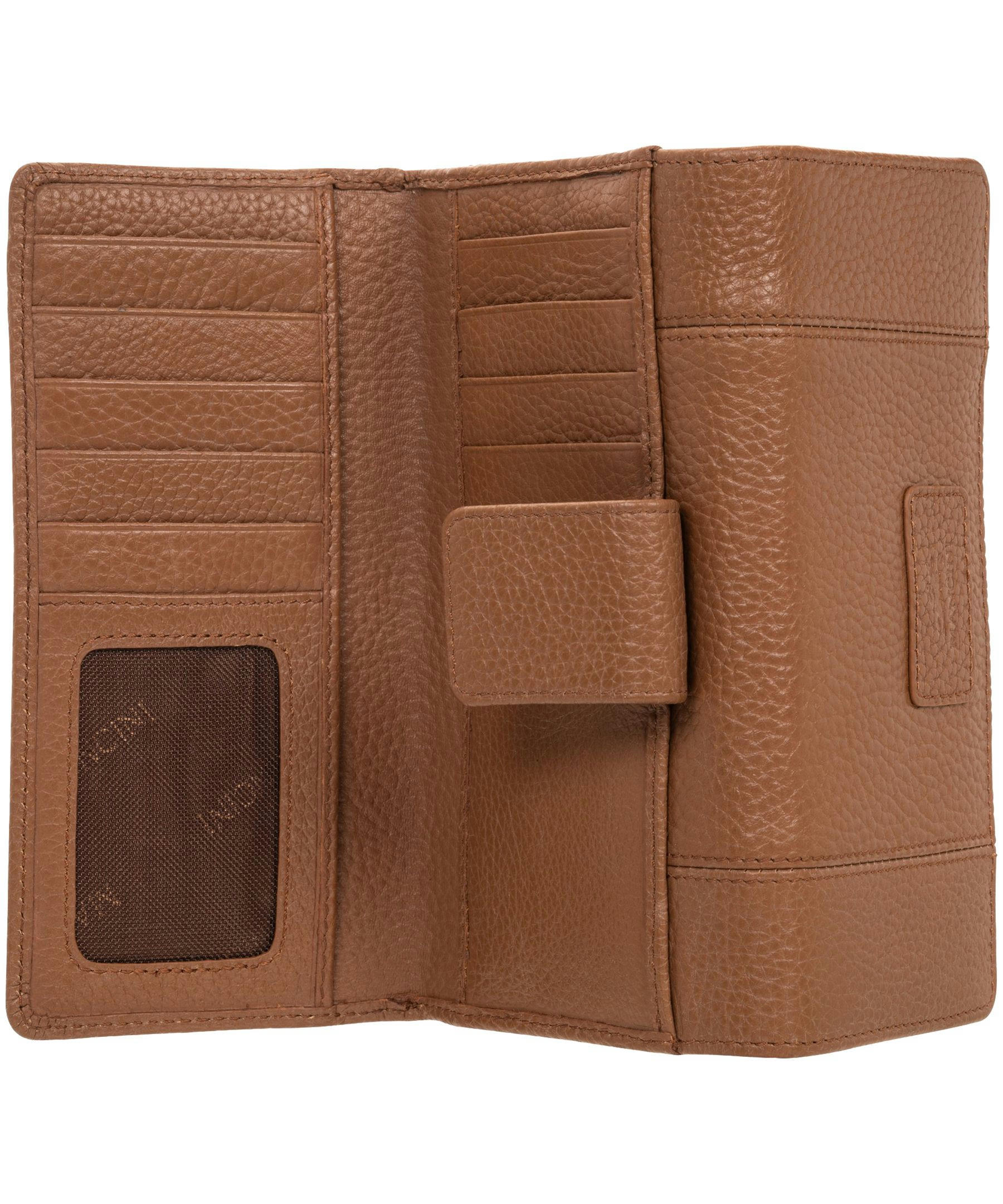 Mancini Leather Goods Women's Pebelled RFID Secure Medium Clutch Wallet