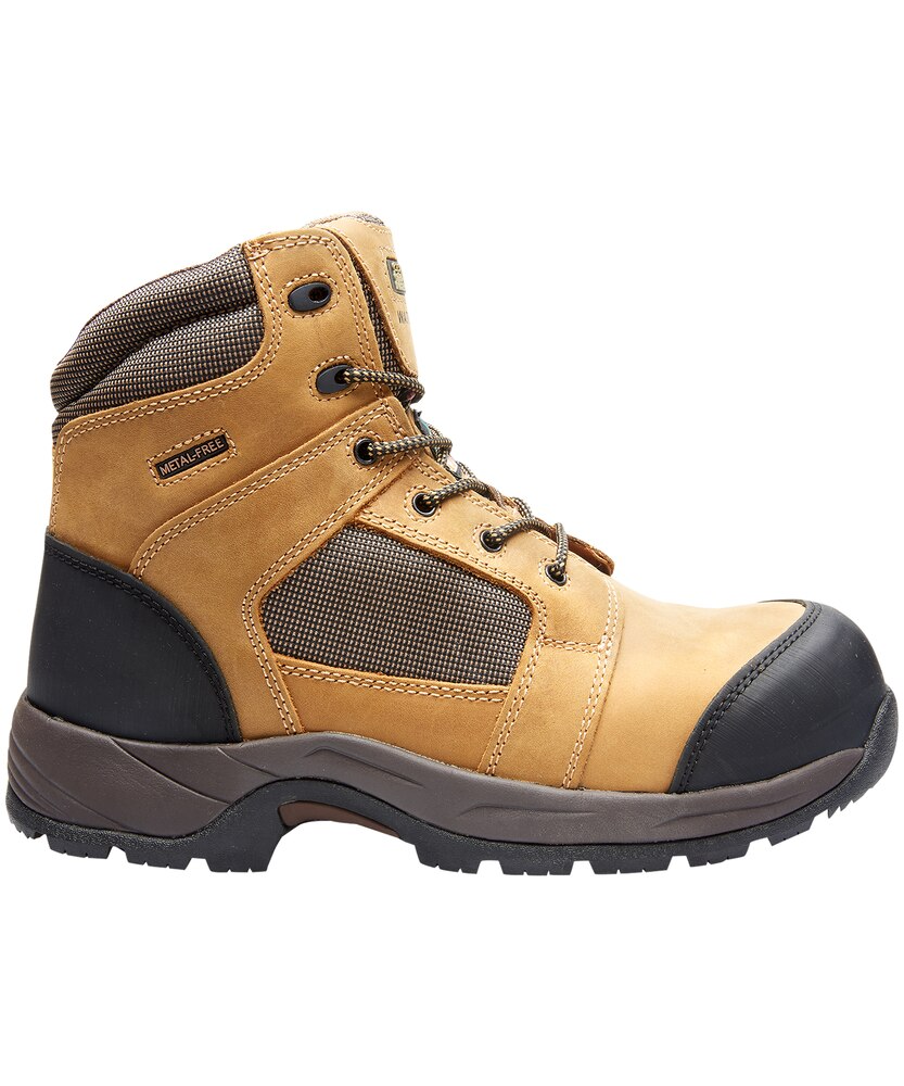 Kodiak Men's Trakker Mid Composite Toe Composite Plate Waterproof Electric Shock Resistant Safety Hikers Brown