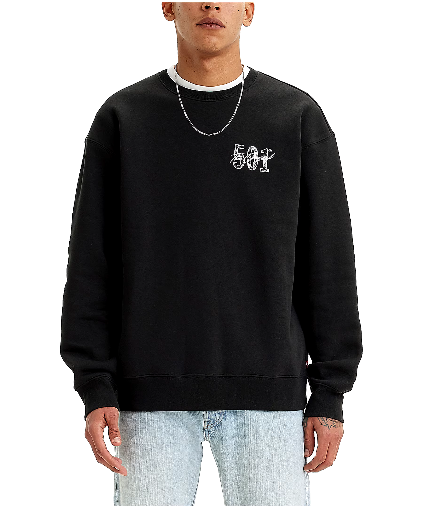 Levi's Men's Relaxed 501 Graphic Crewneck Fleece Sweatshirt