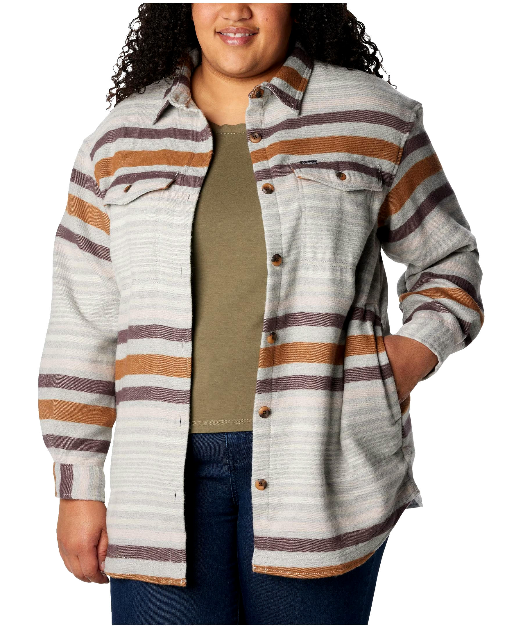 Columbia Women's Calico Basin Casual Fit Long Sleeve Shacket