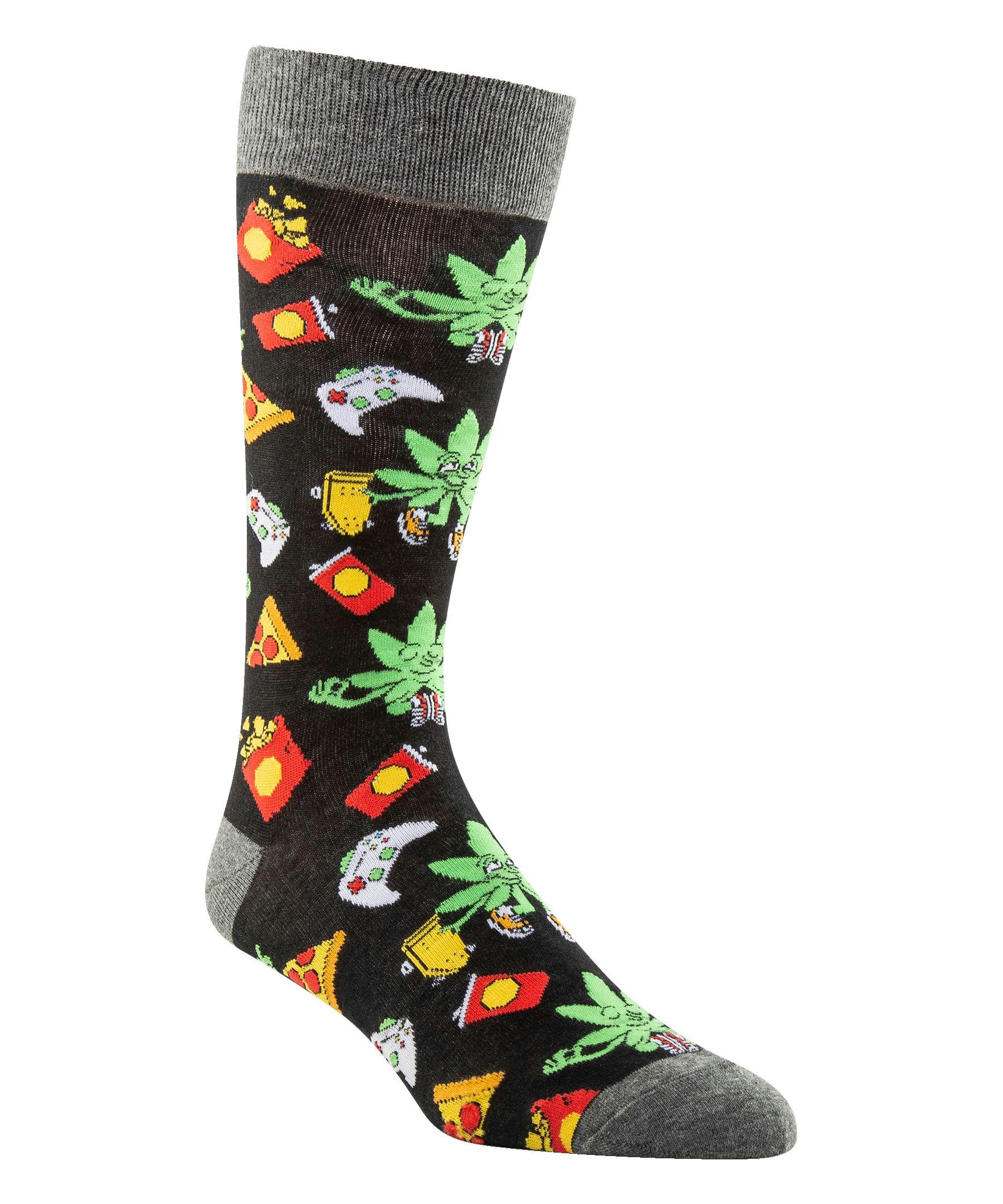 Denver Hayes Men's Novelty Marijuana Pattern Crew Socks