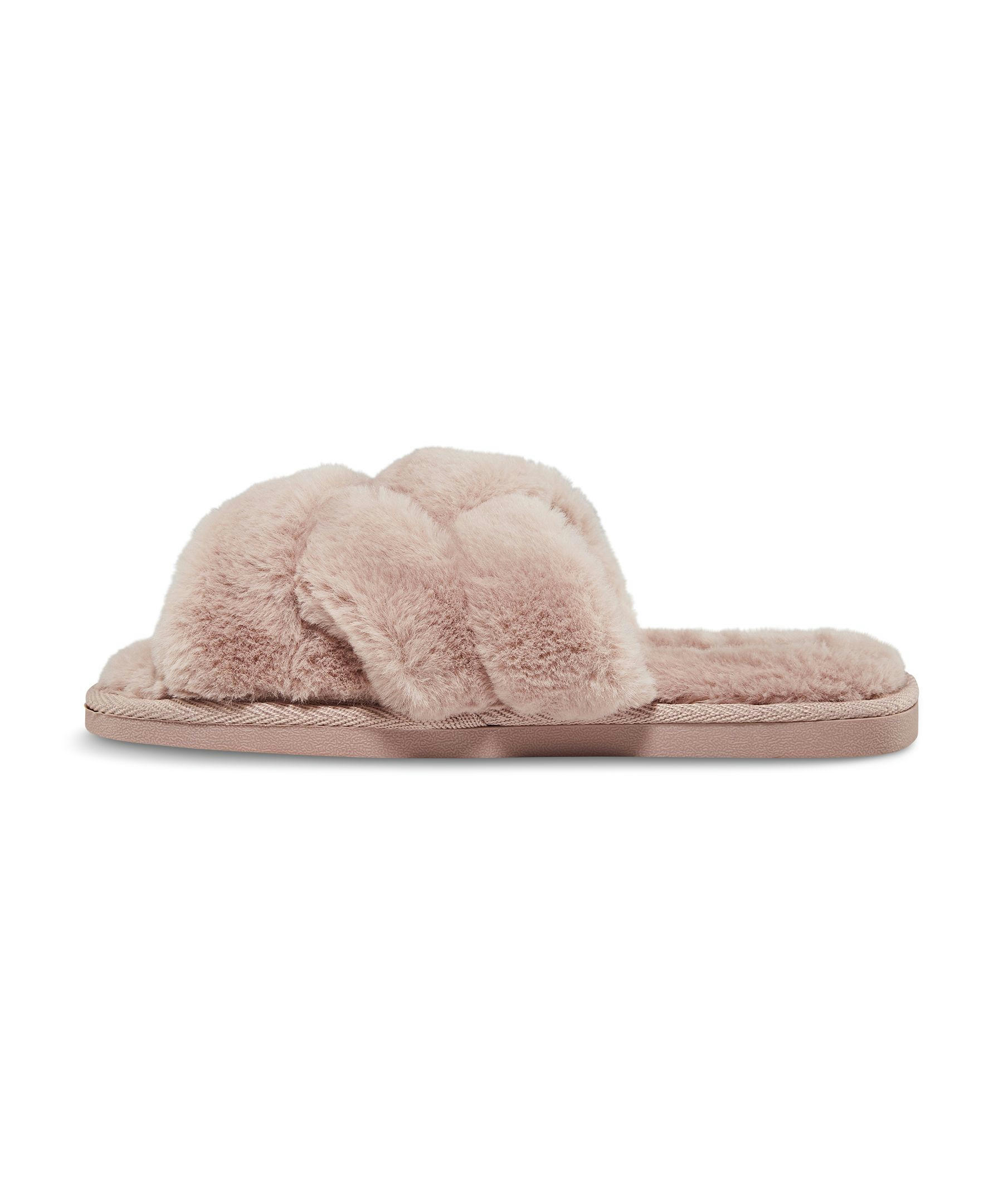 Denver Hayes Women's Criss-Cross Faux Fur Slide