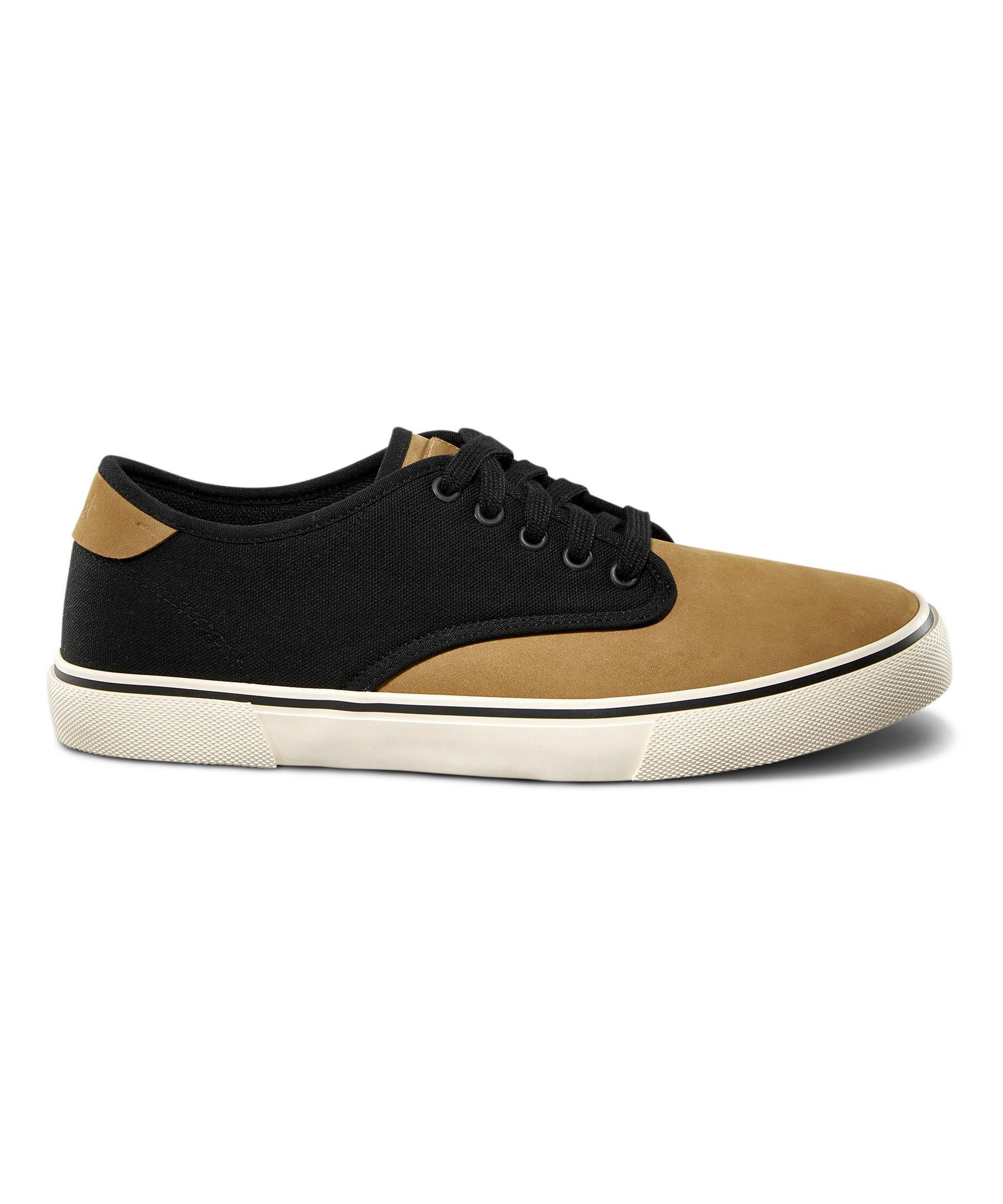 Men's Granville FreshTech Leather Lace-Up Sneakers - Black/Gold