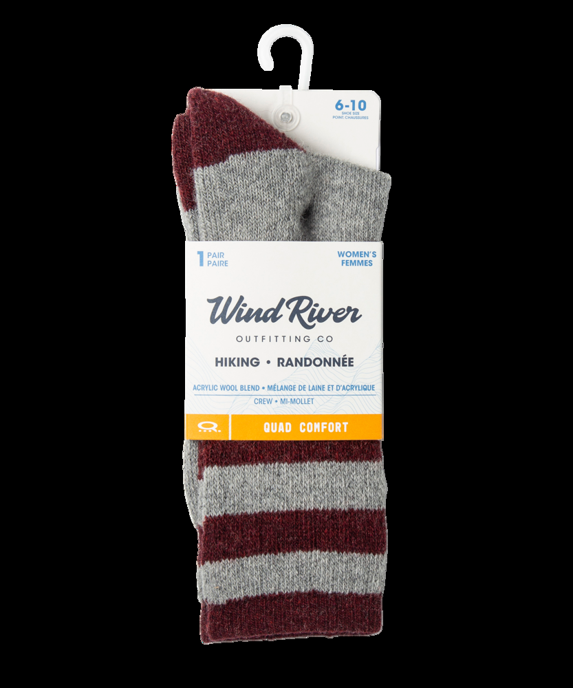WindRiver Women's QUAD COMFORT Wool Blend Lightweight Hiker Socks