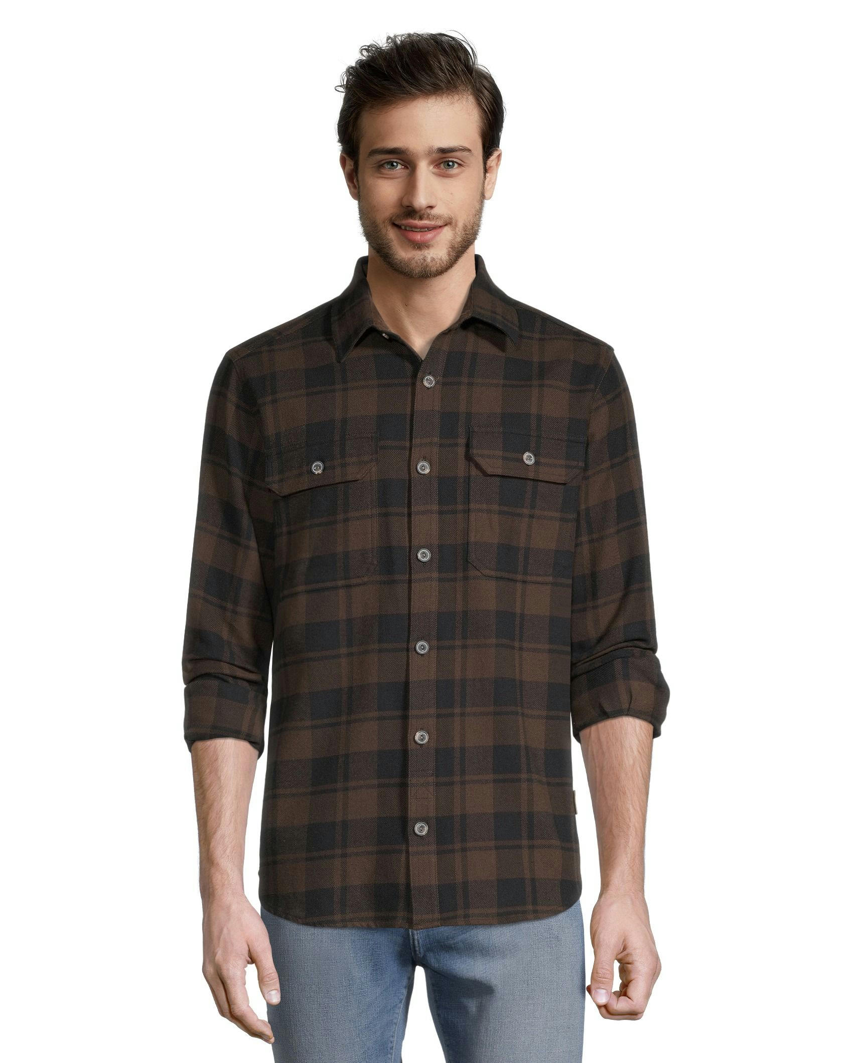 WindRiver Men's Heritage Fashion Stretch Flannel Shirt