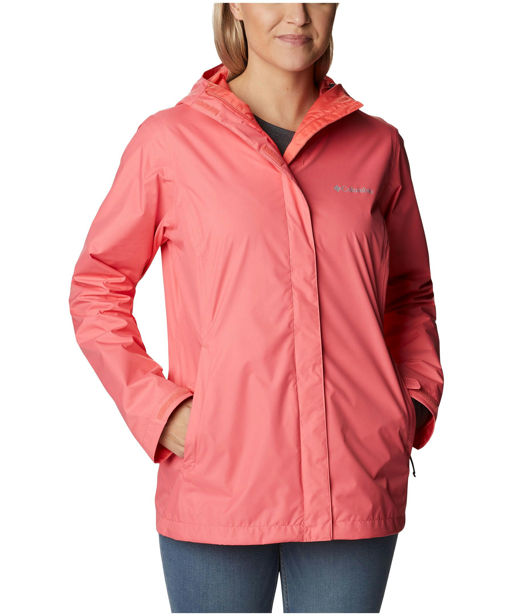 Columbia Women's Arcadia II Hooded Rain Jacket, Waterproof, Breathable, Packable, Shell