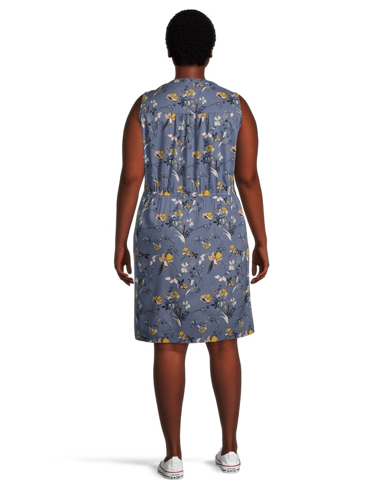 Women's Print Sleeveless V-Neck Dress