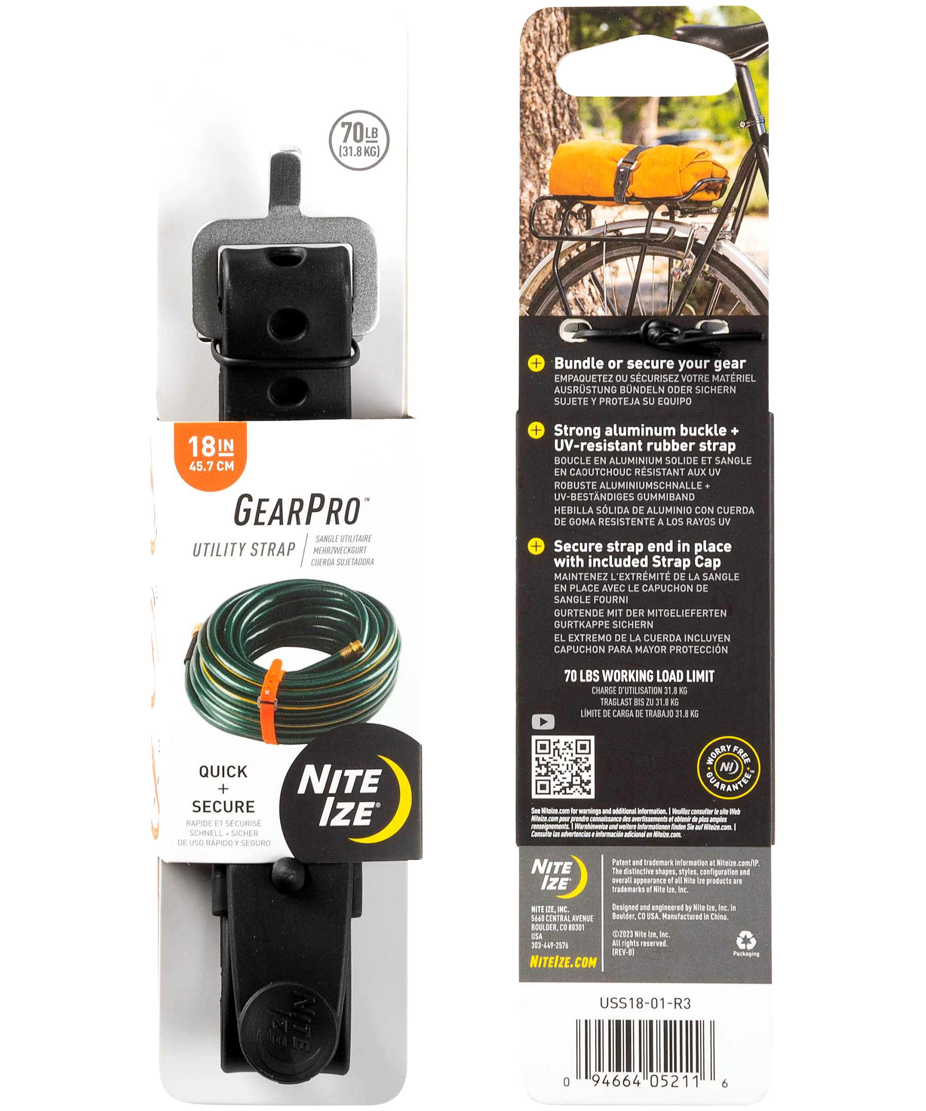 Nite Ize Men's Gearpro Utility Strap 18-inch - Black