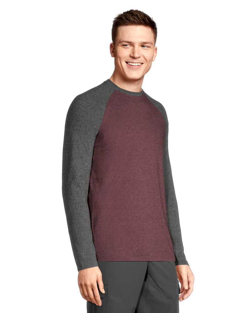 FarWest Men's Long Sleeve Crewneck Baseball T Shirt