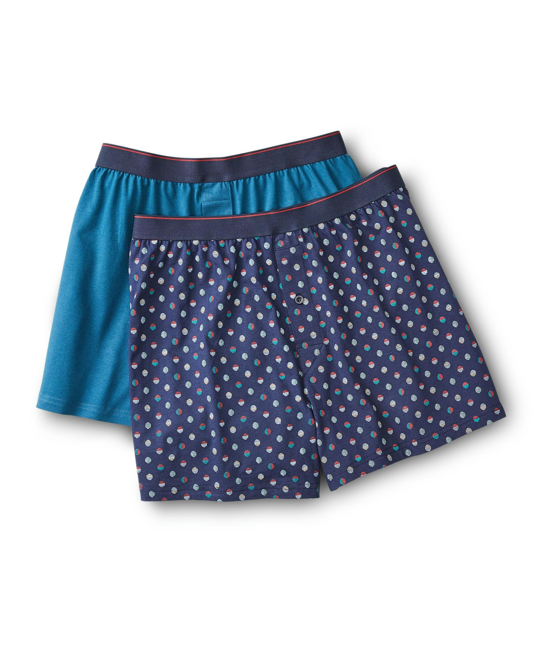 Denver Hayes Men's 2 Pack Yarn Dye Loose Fit Boxer Briefs