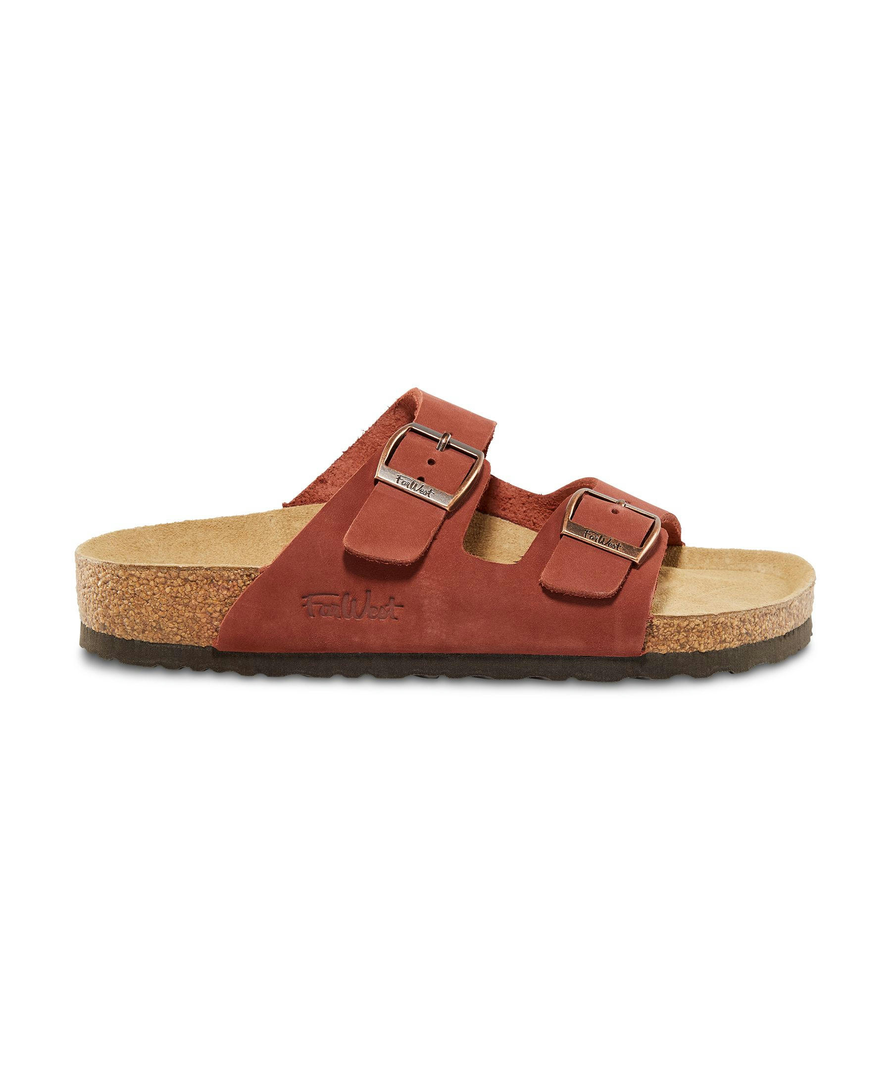 Farwest Women's Tofino Cork 2 Strap Leather Sandal