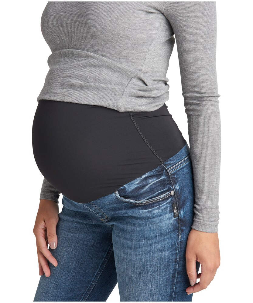 Silver Women's Maternity Elyse Mid Rise Skinny Jeans