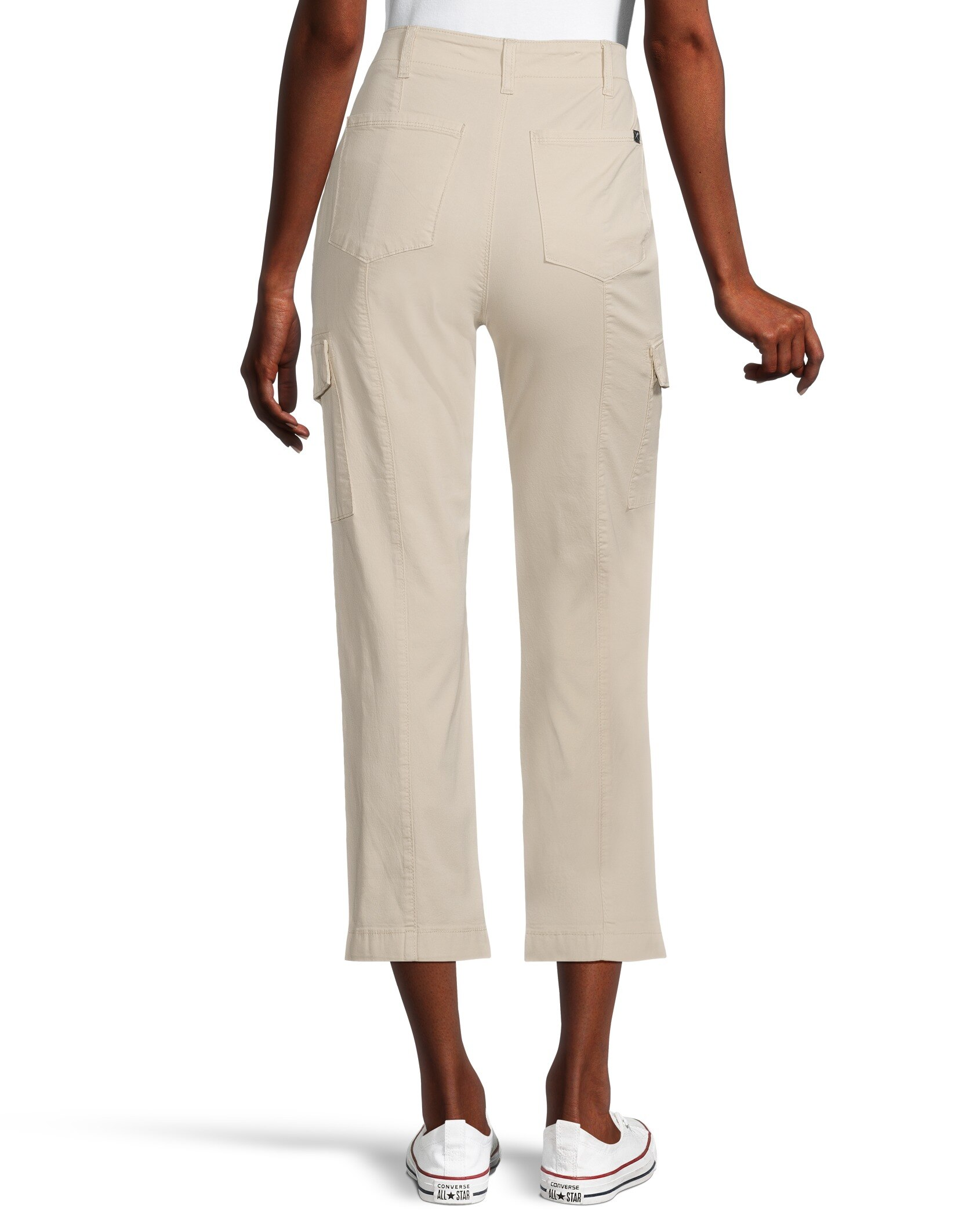 Denver Hayes Women's Garment Wash High Rise Crop Pants
