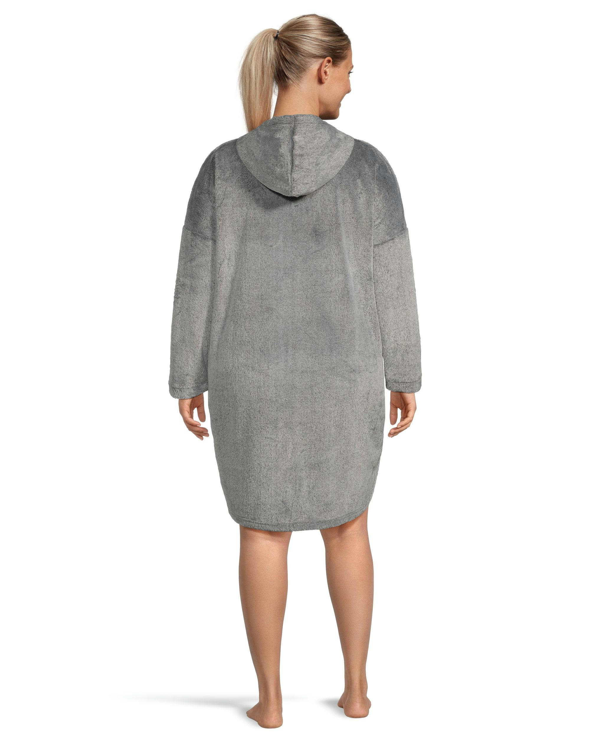 Denver Hayes Women's Plush Velour Hooded Night Shirt