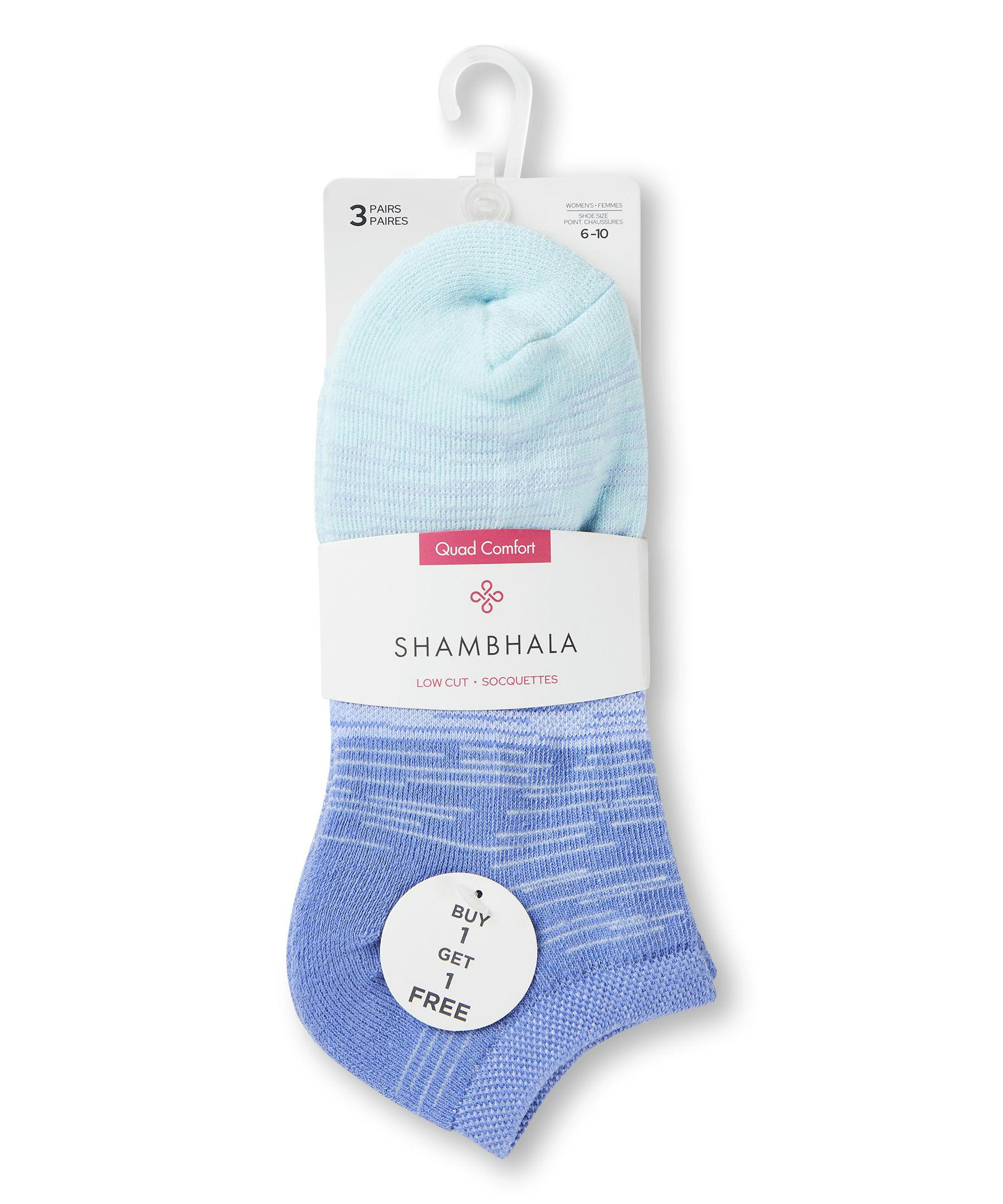 Shambhala Women's 3-Pack Low Cut Sport Socks