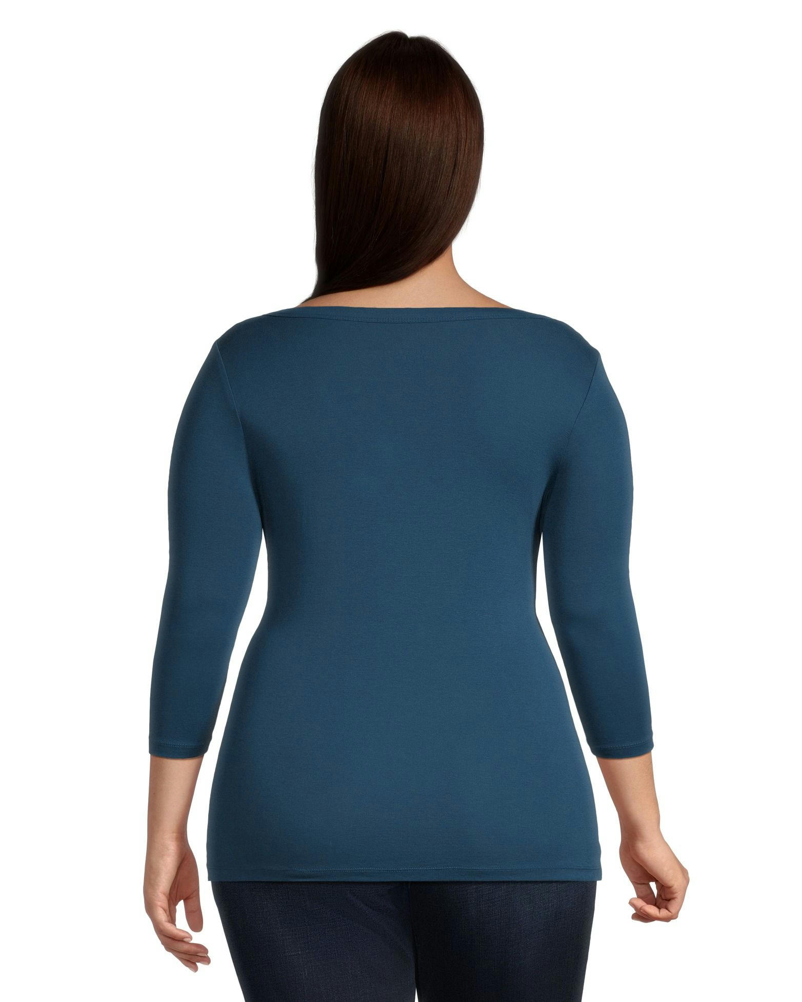 Denver Hayes Fitted 3/4 Length Sleeves Y Neck T Shirt