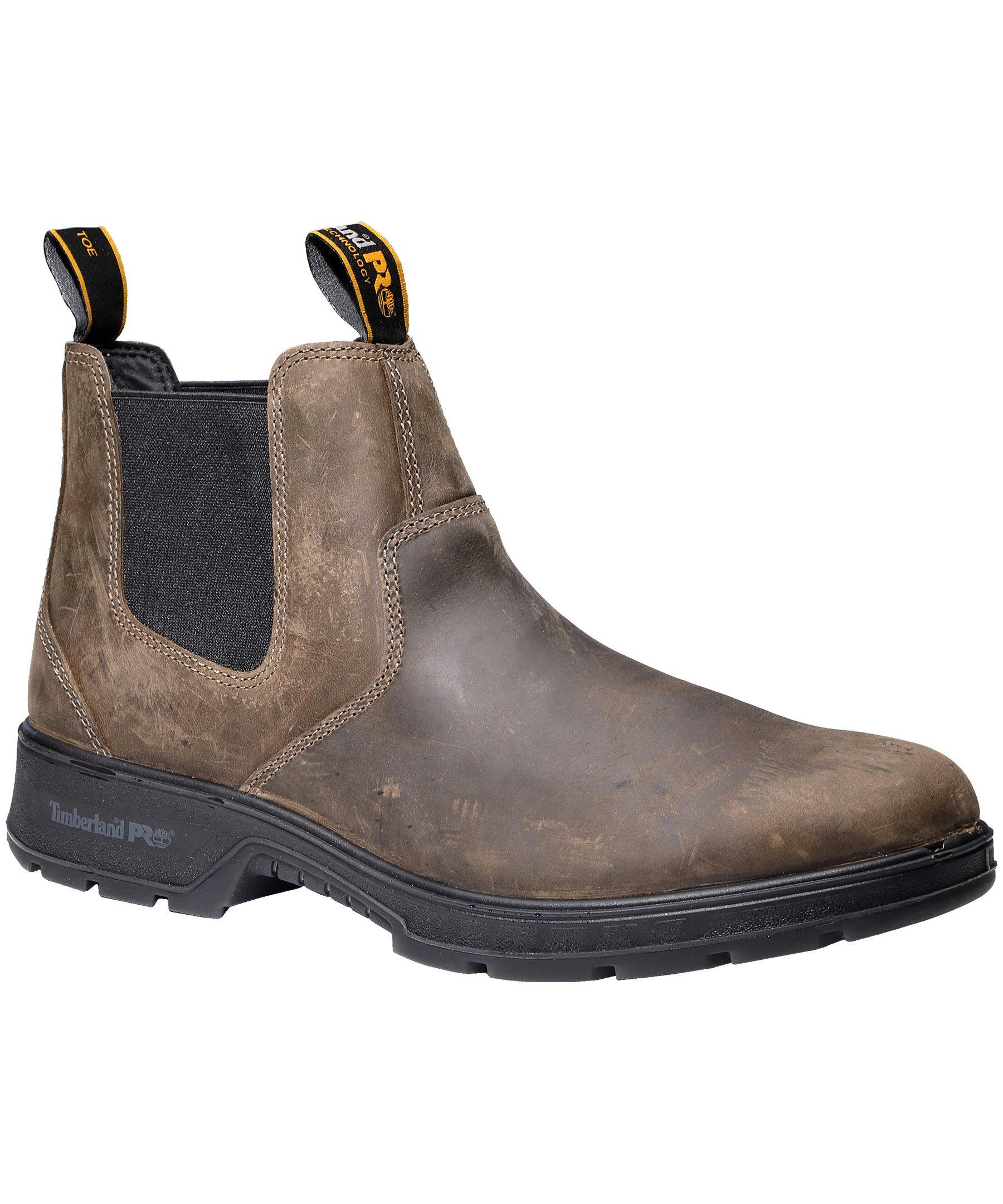 Timberland PRO Men's Nashoba 6 Inch Composite Toe Composite Plate Pull On Chelsea Work Boots