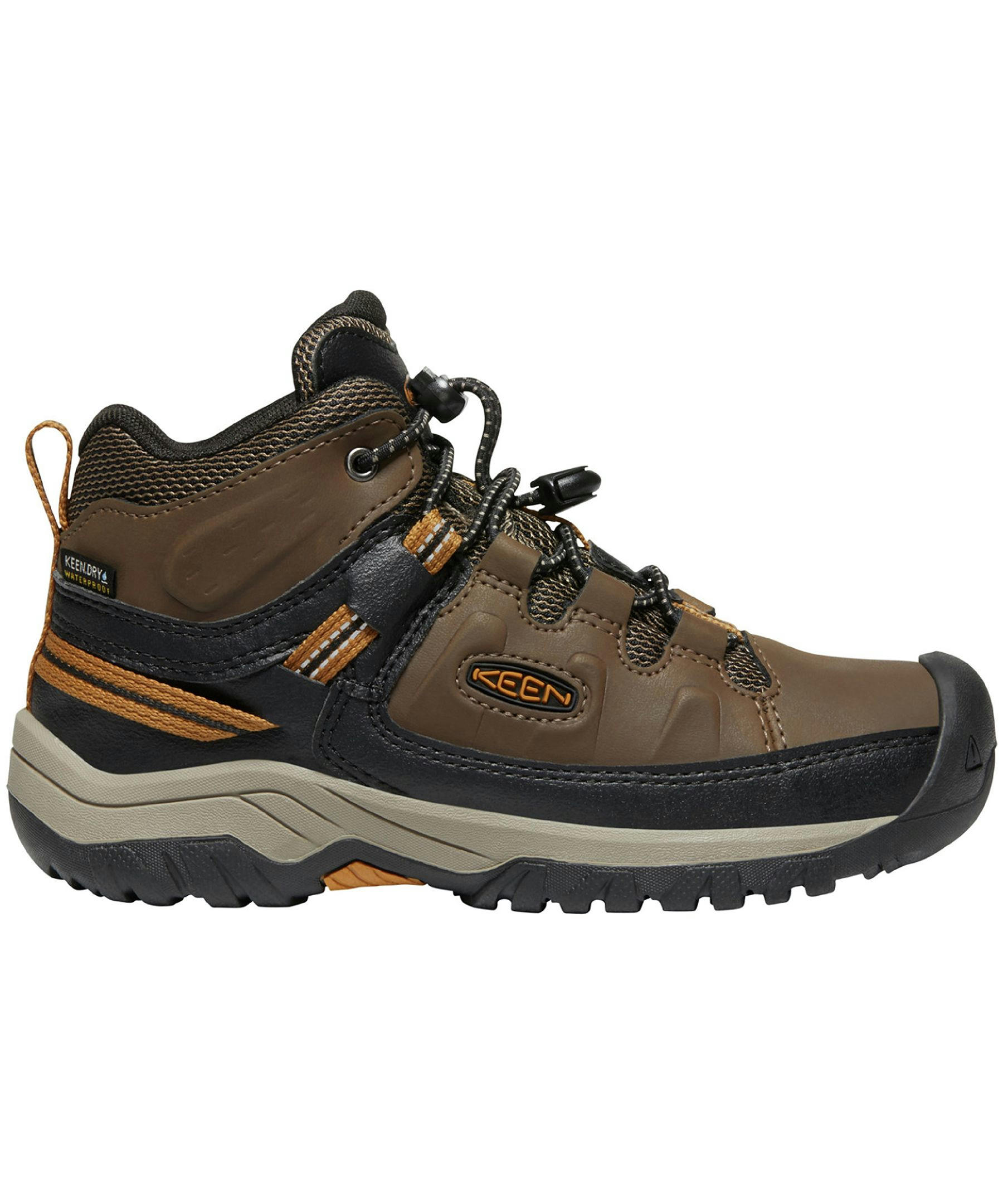 Keen Canada Outdoor Boys' Youth Years Targhee Waterproof Mid Hiking Boots Brown
