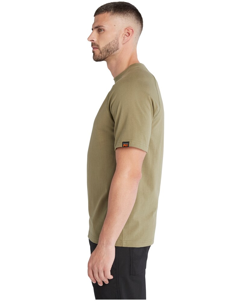 Men's Reflective Logo Crewneck Cotton Work T Shirt