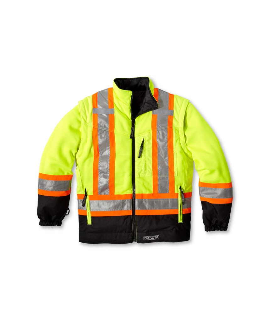 Dakota WorkPro Series Men's Hi-Visibility 7-In-1 T-MAX Lined Jacket