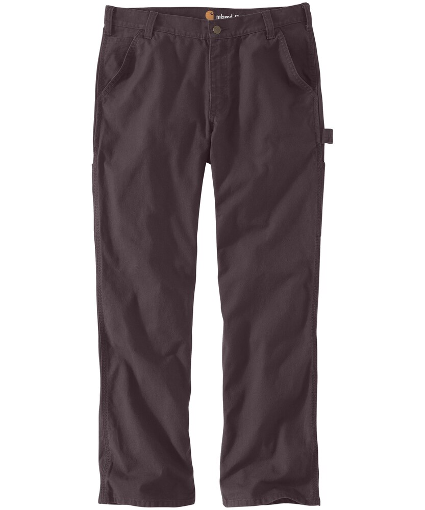 Carhartt Men's Rugged Flex Relaxed Fit Heavyweight Cotton Duck Dungaree Work Pants - Navy